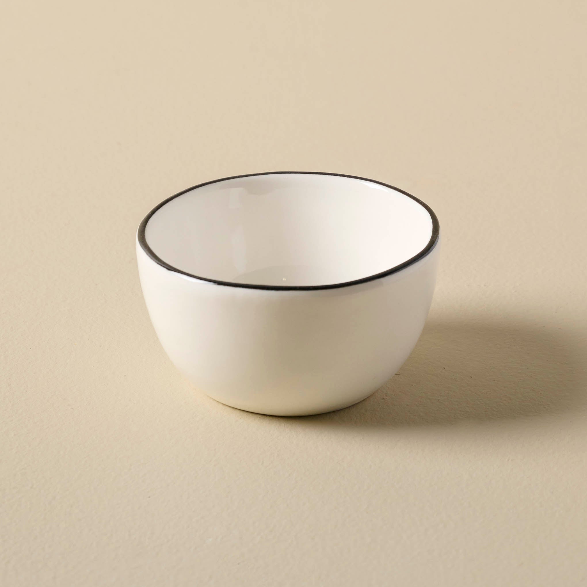 Magnolia Black Rim Ceramic Bowl