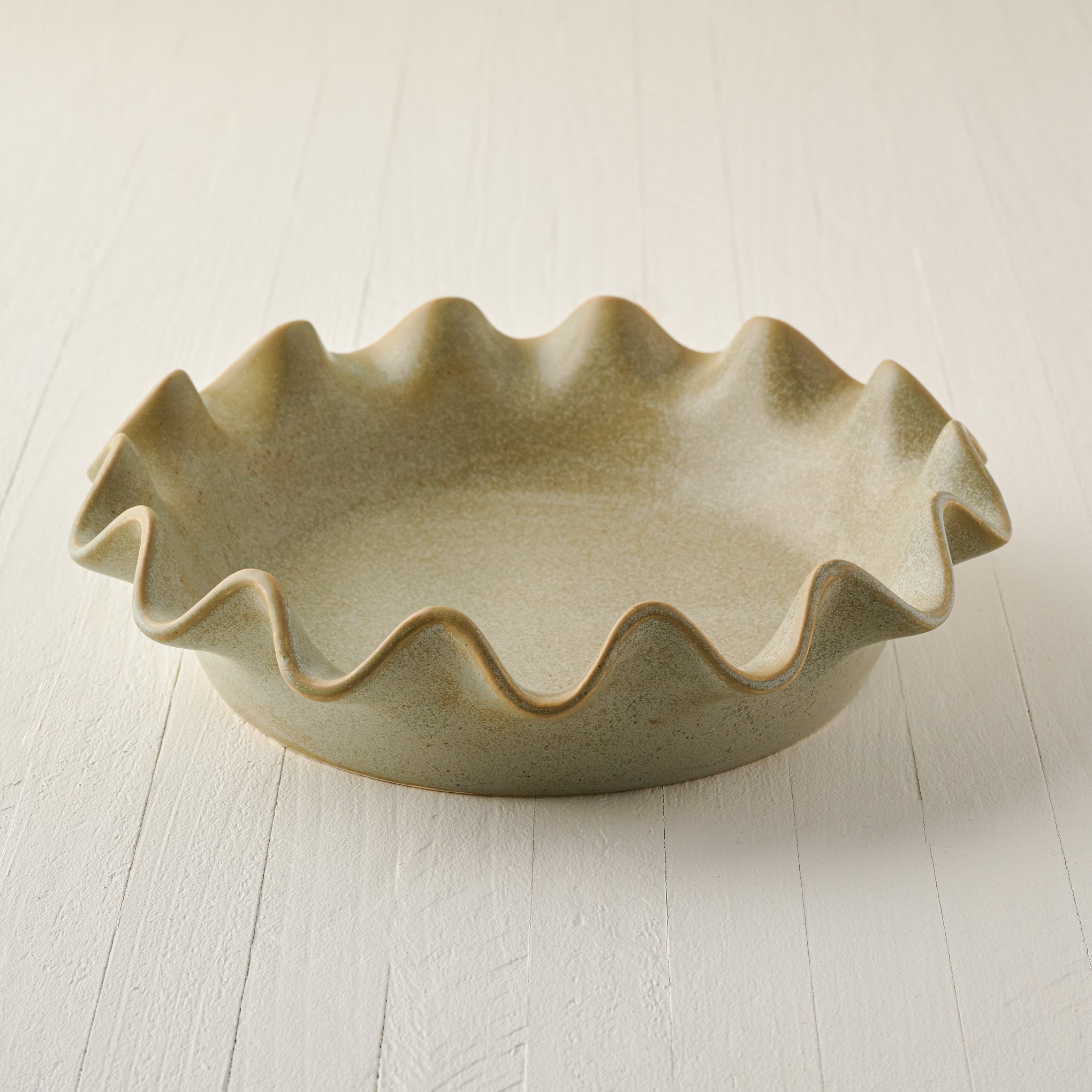Loden Green Speckle Pie Dish $36.00