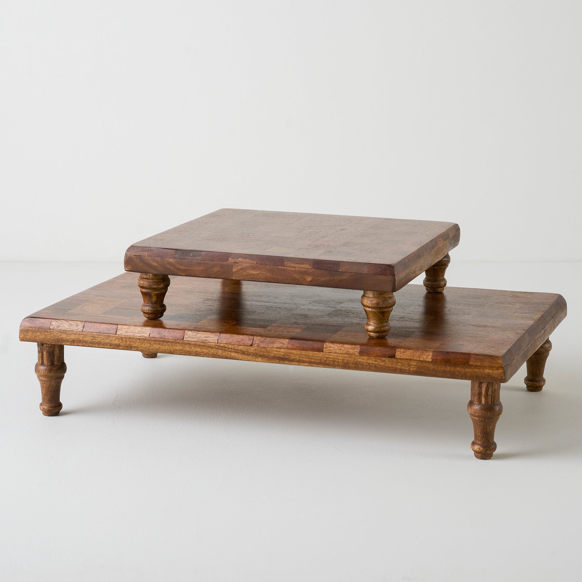 Checkered Wood Riser Items range from $34.00 to $60.00