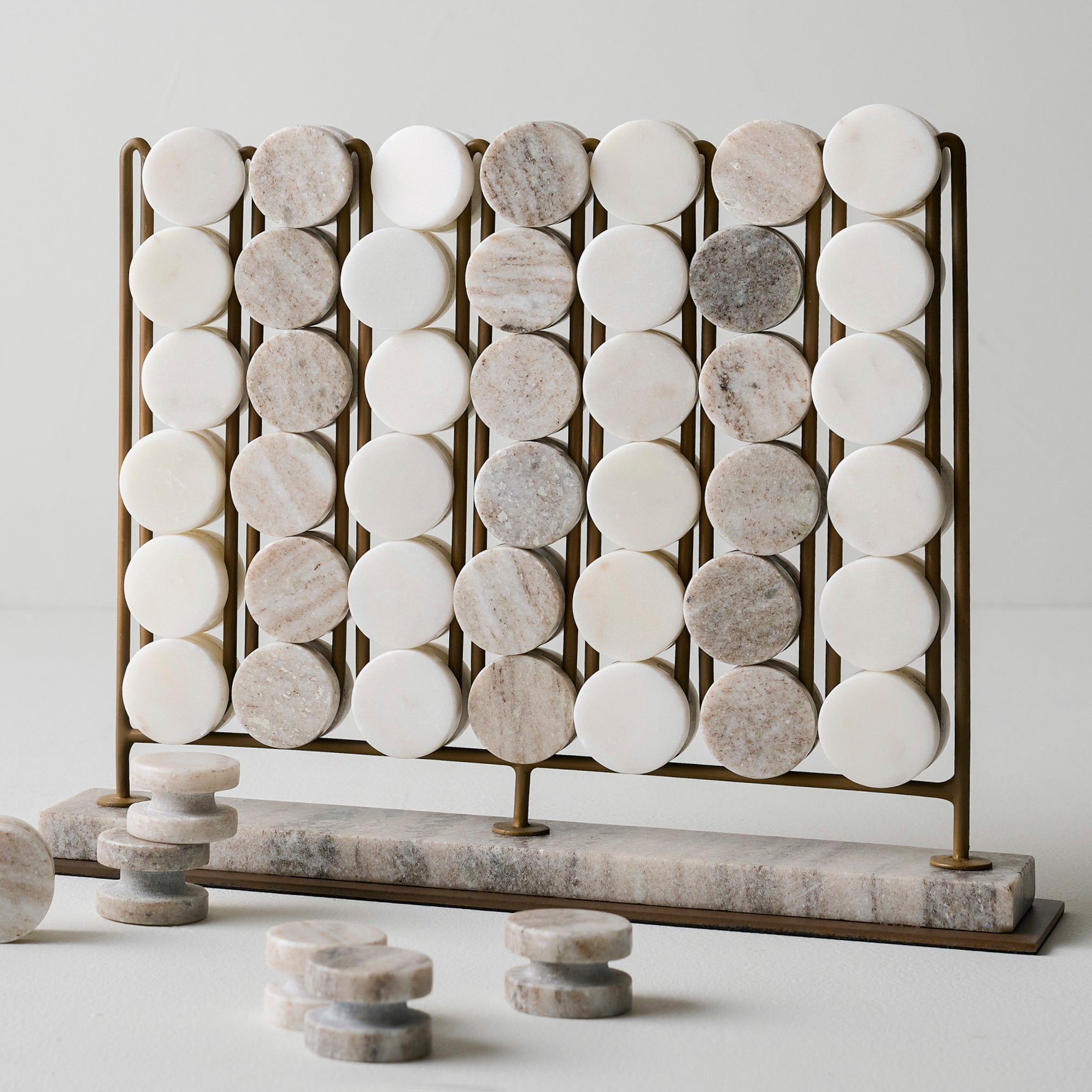 Marble Four In a Row Decorative Game $190.00