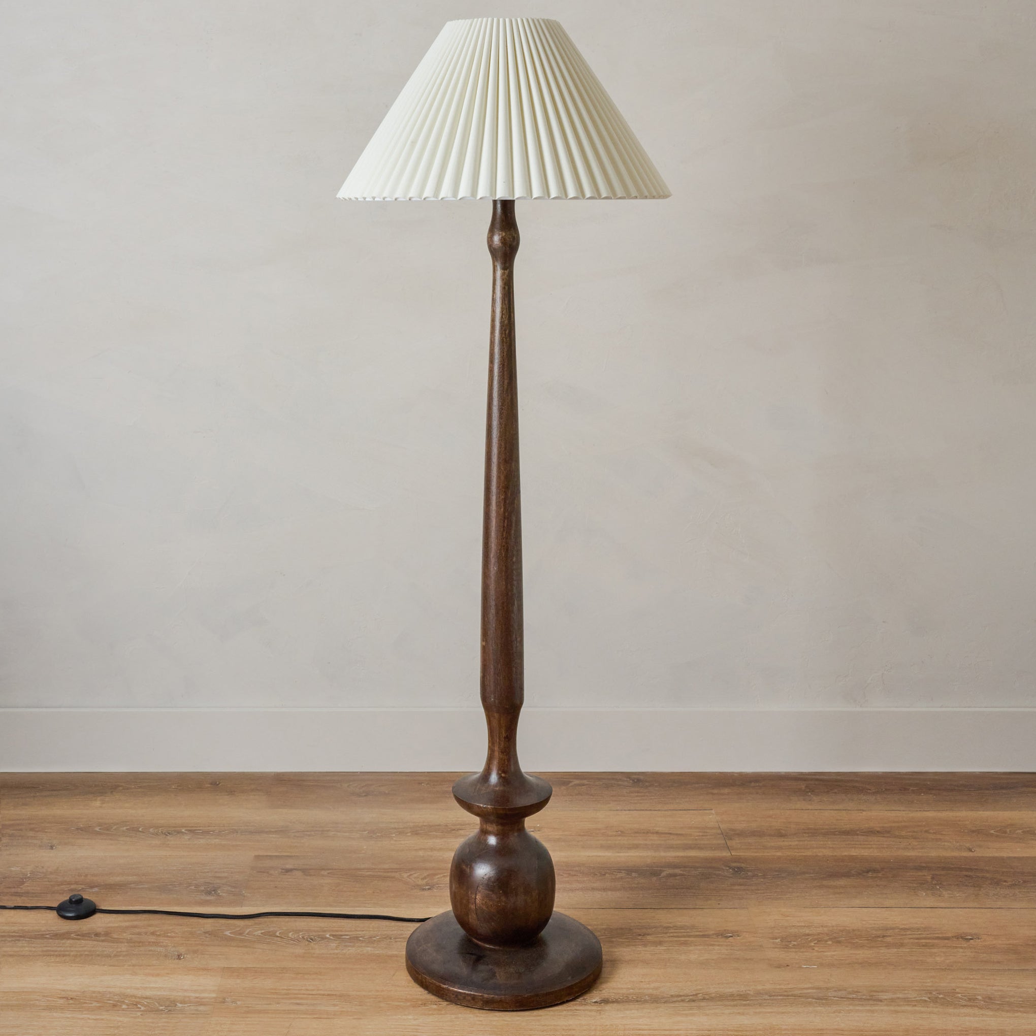 Reyna Turned Wood Floor Lamp