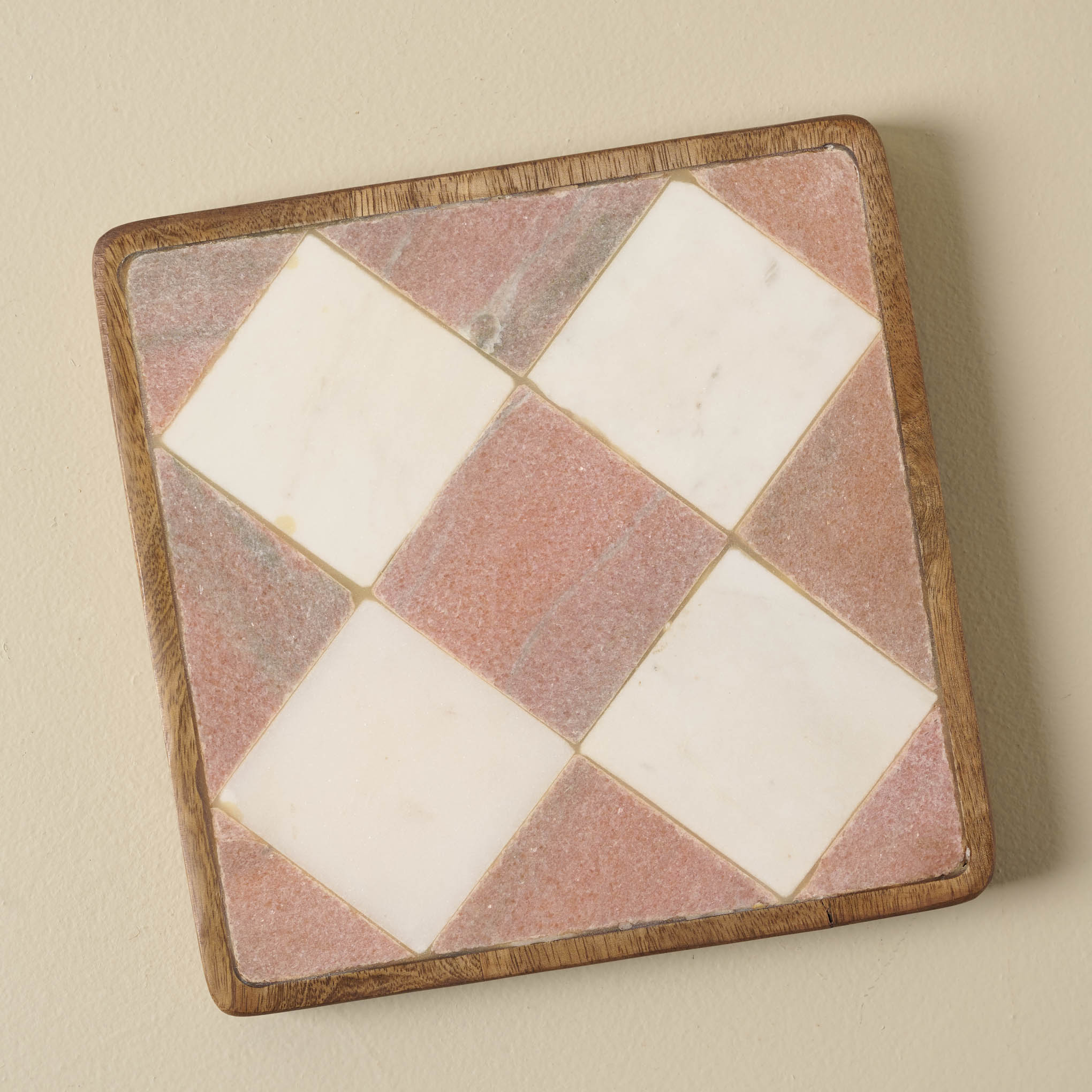 Carmella Checkered Marble Trivet $34.00