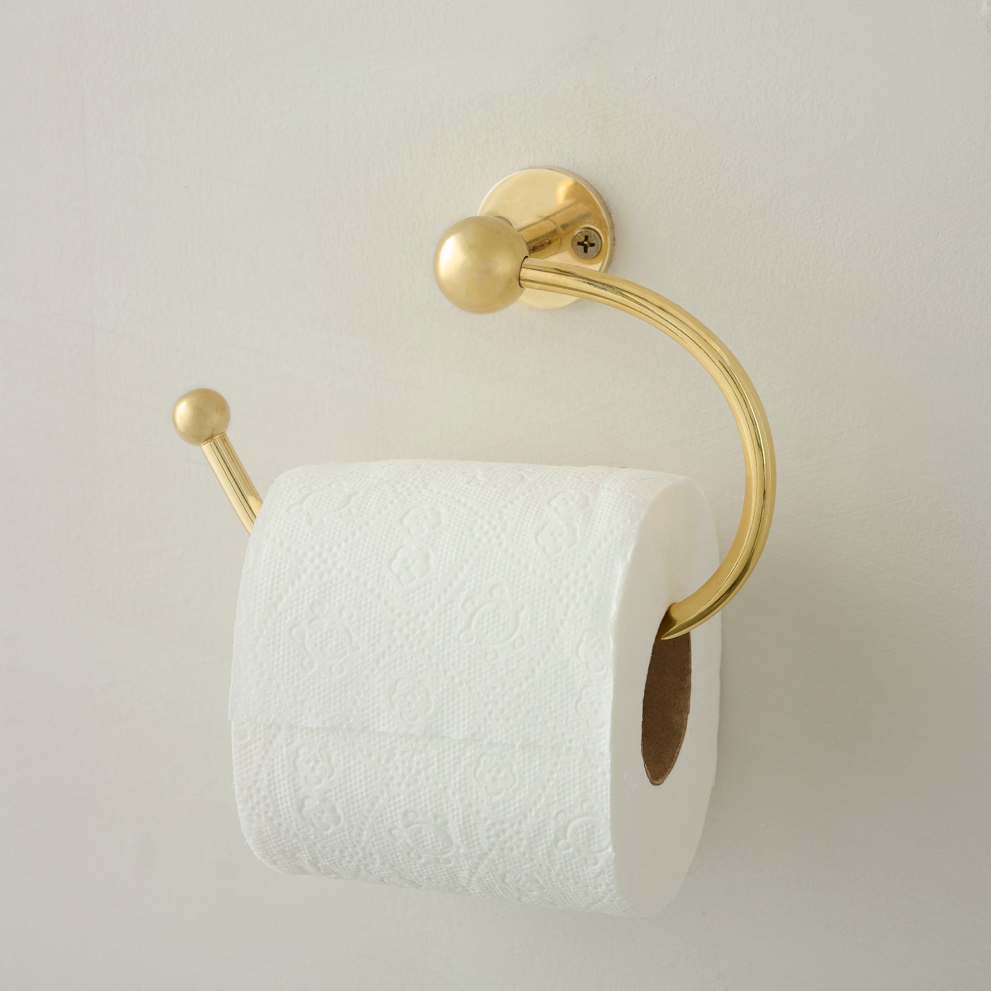 Jules Brass Toilet Paper Holder On sale for $29.99, discounted from $38.00