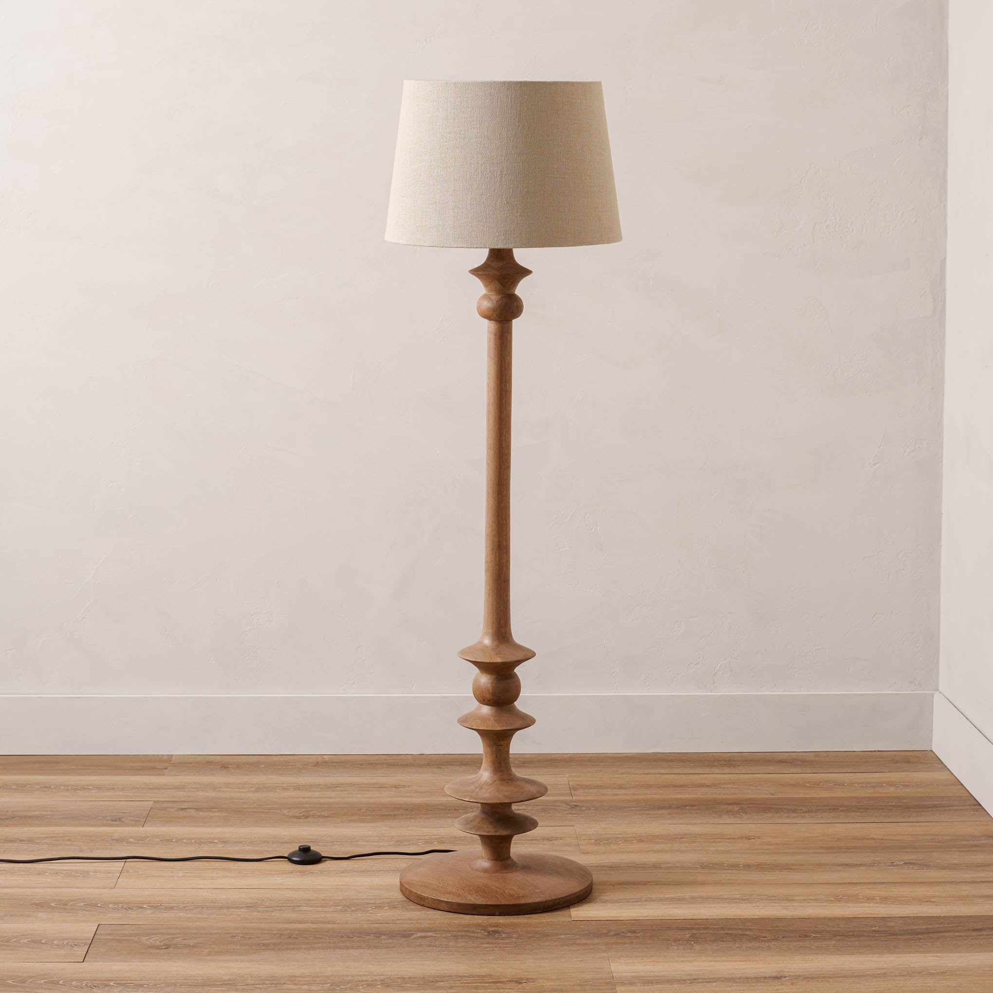 Enzo Turned Wood Floor Lamp $328.00