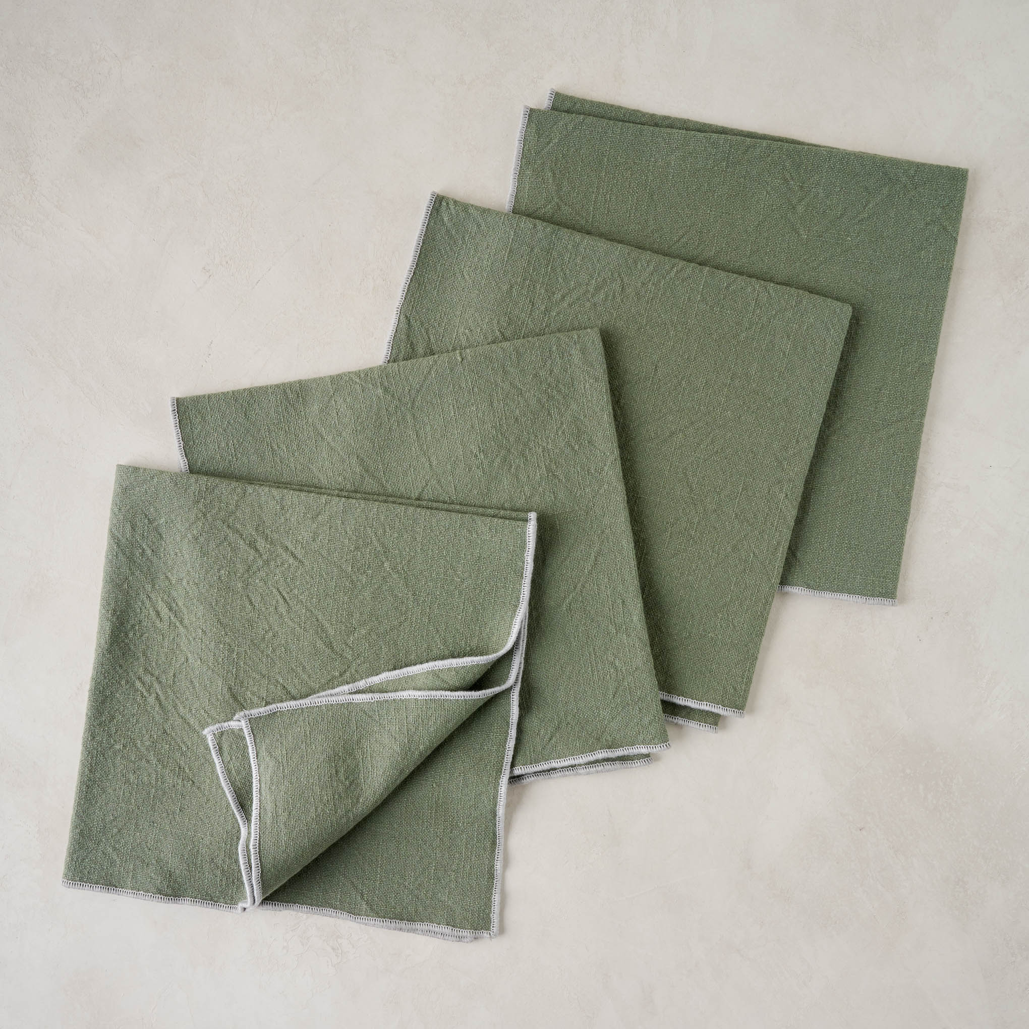 Green Tea Napkin Set of Four