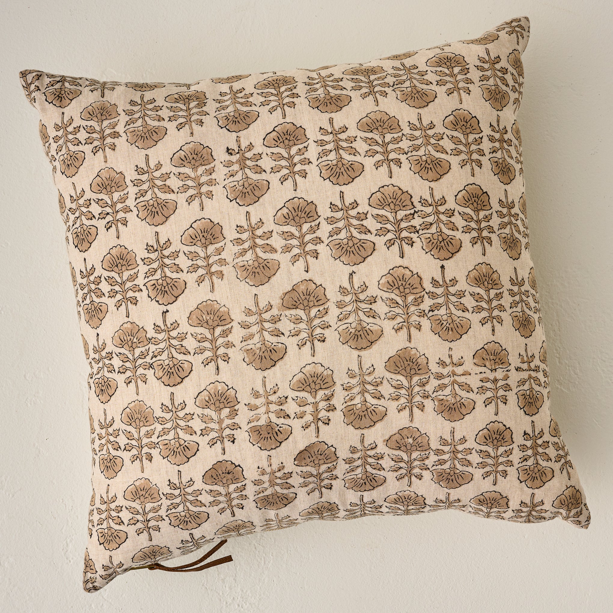 Flora Natural Printed Pillow