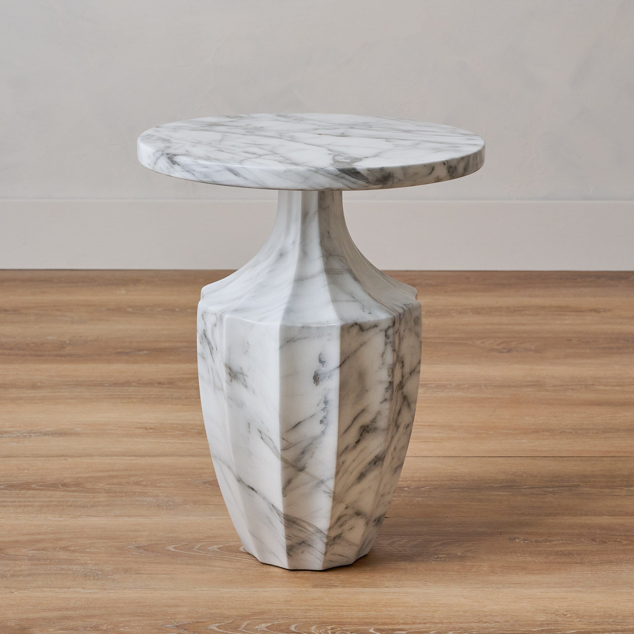 Fluted End Table On sale for $299.99, discounted from $448.00
