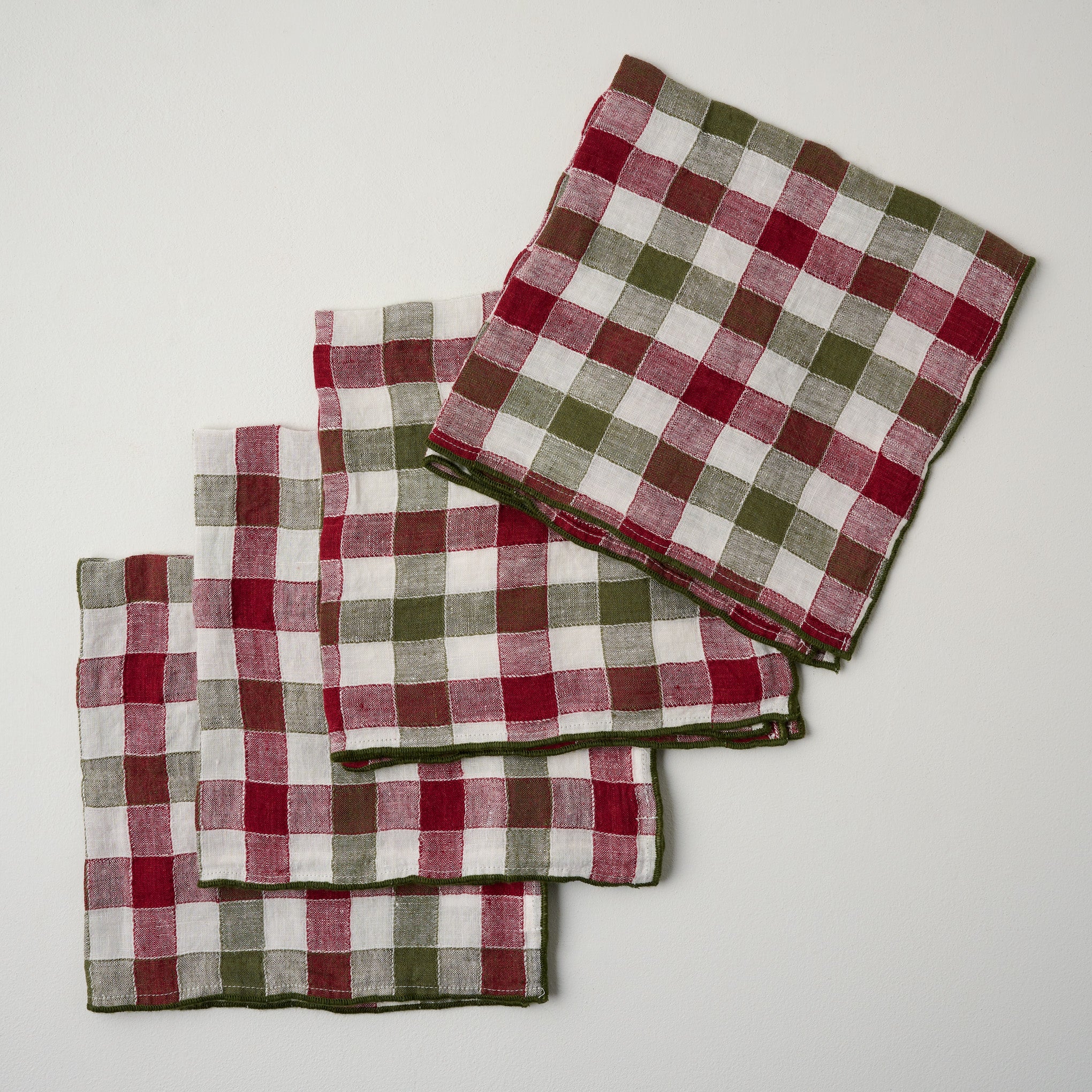 Holiday Gingham Napkin Set of Four