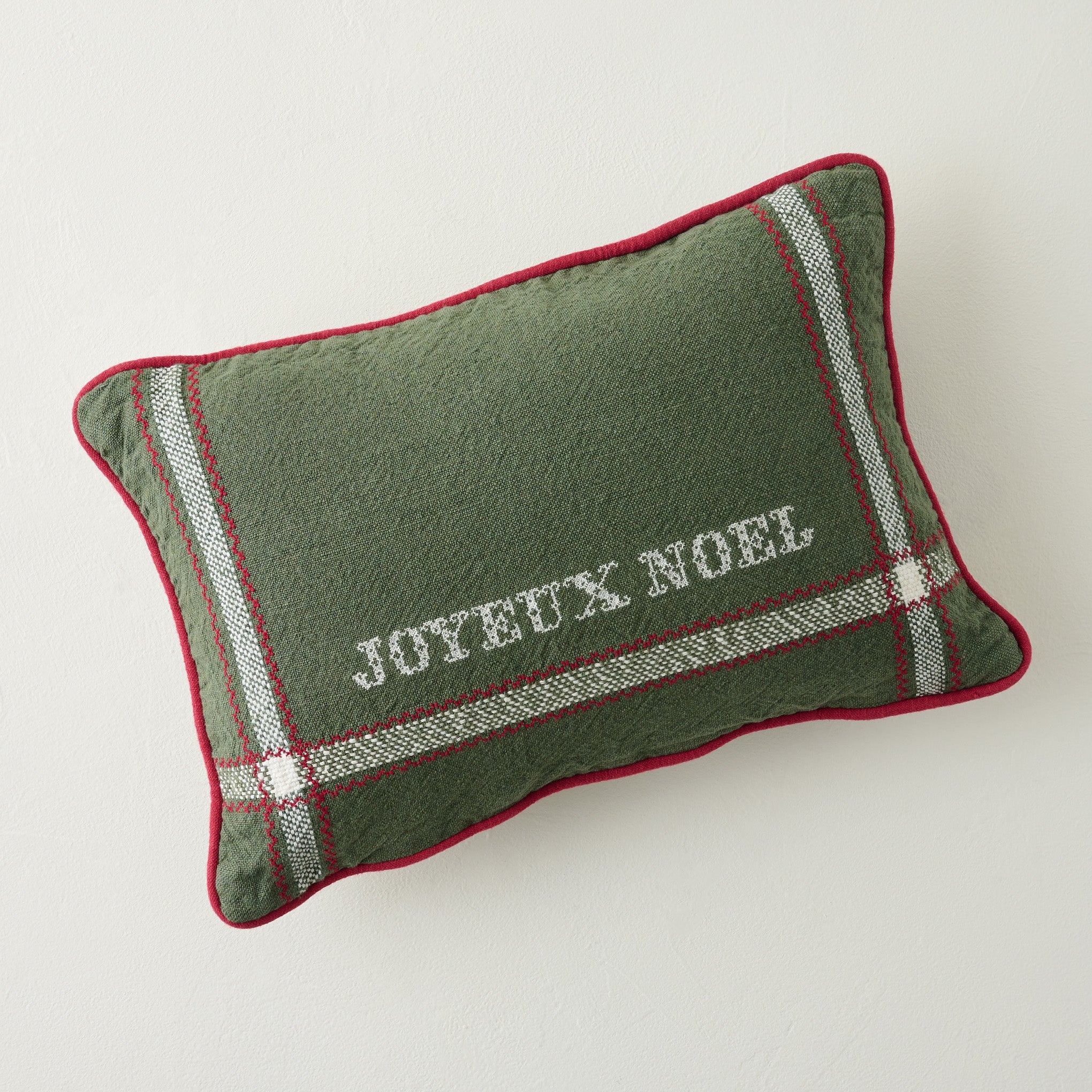 Joyeux Noel Festive Small Lumbar Pillow