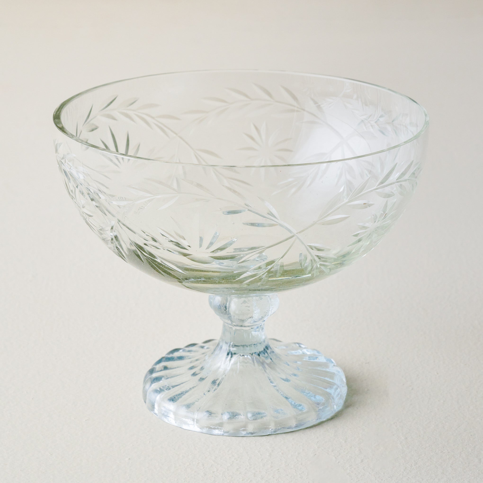 Vivian Cut Glass Pedestal Bowl