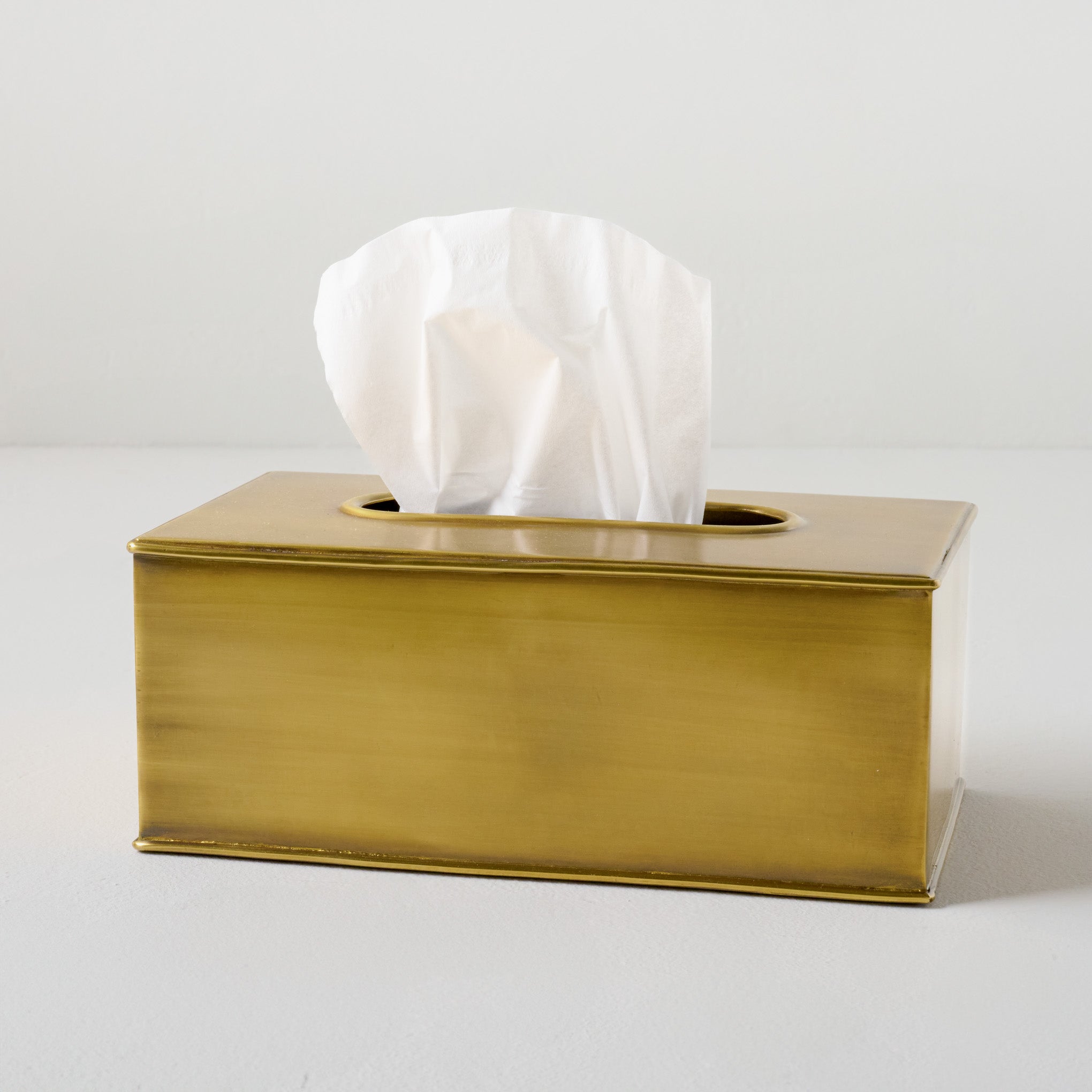 Antiqued Brass Tissue Box Cover $32.00