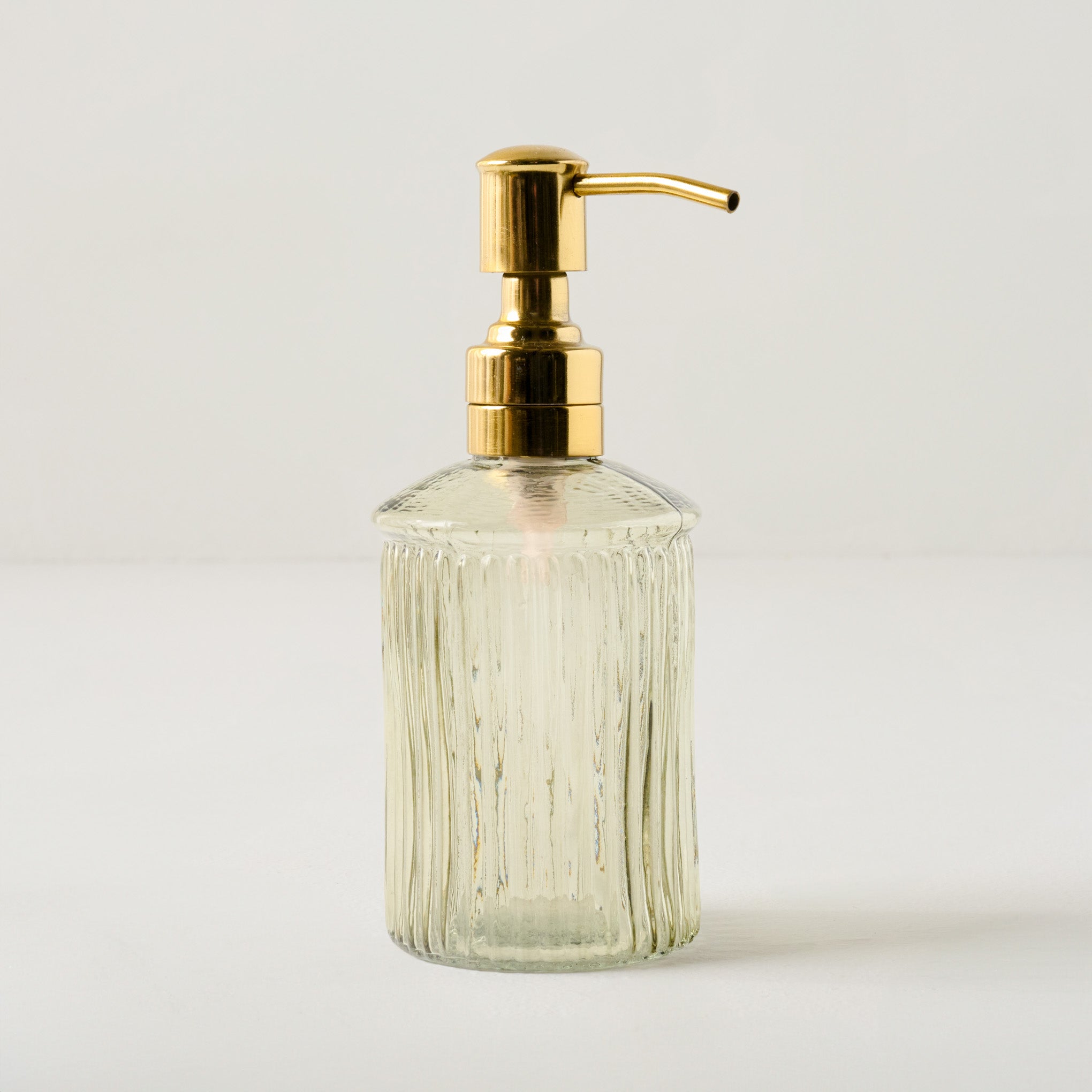 Arlo Ribbed Glass Soap Dispenser