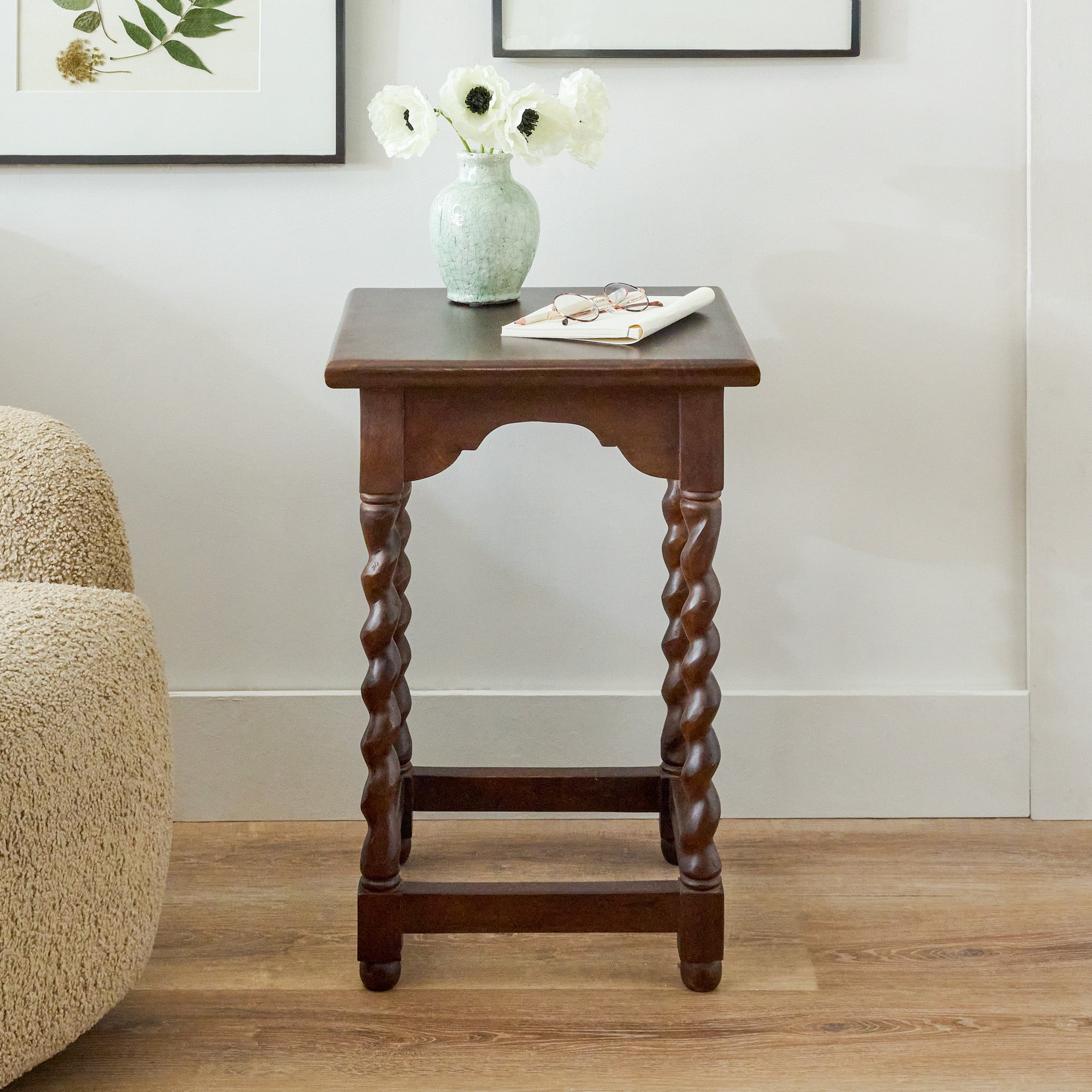 Barley Twist Accent Table styled