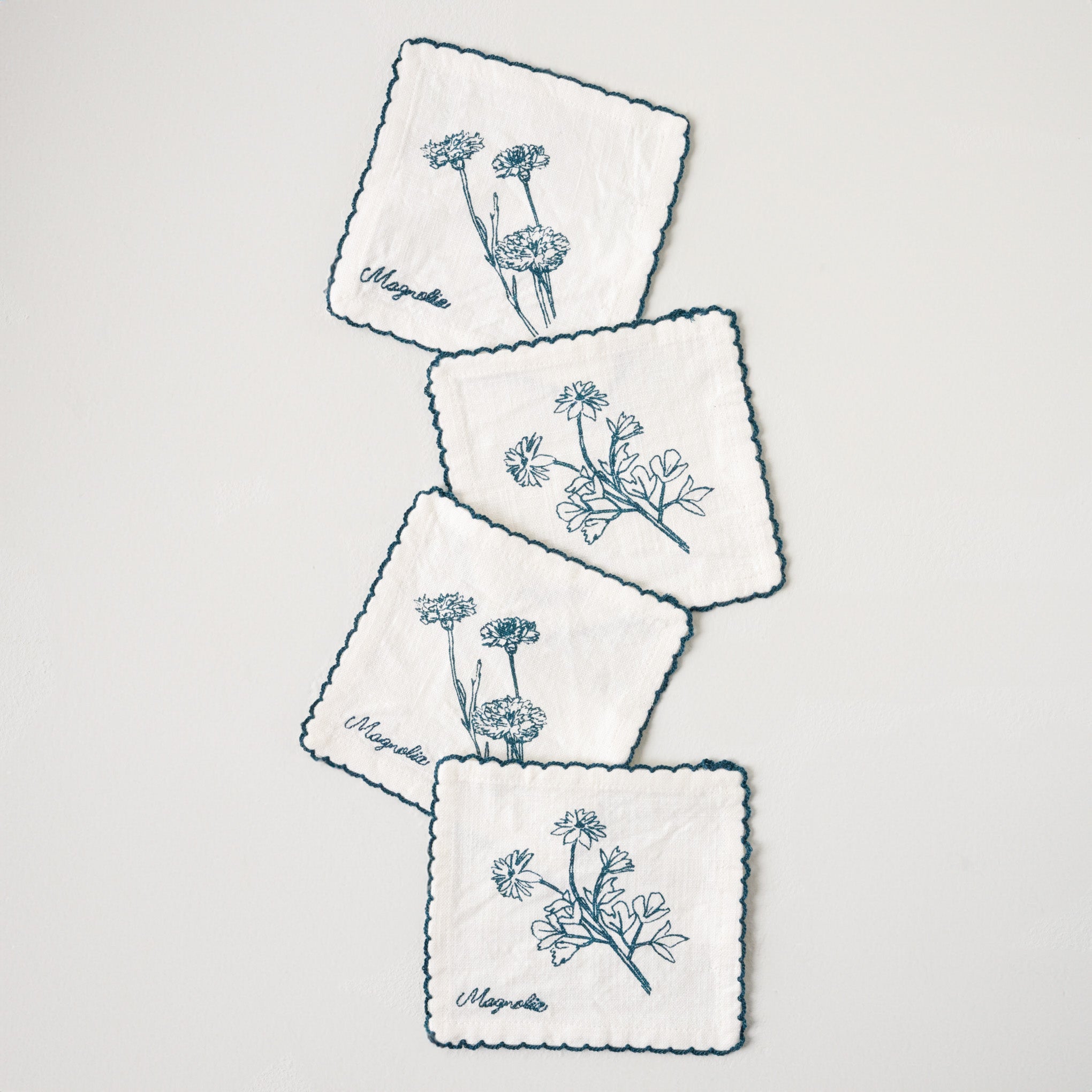 Francie Floral Cocktail Napkin Set of Four $22.00