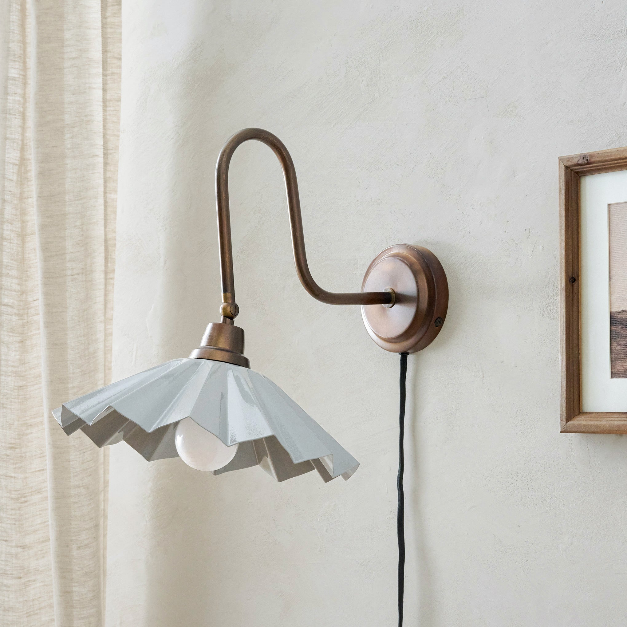 Blue Enamel Winston Wall Lamp $64.00