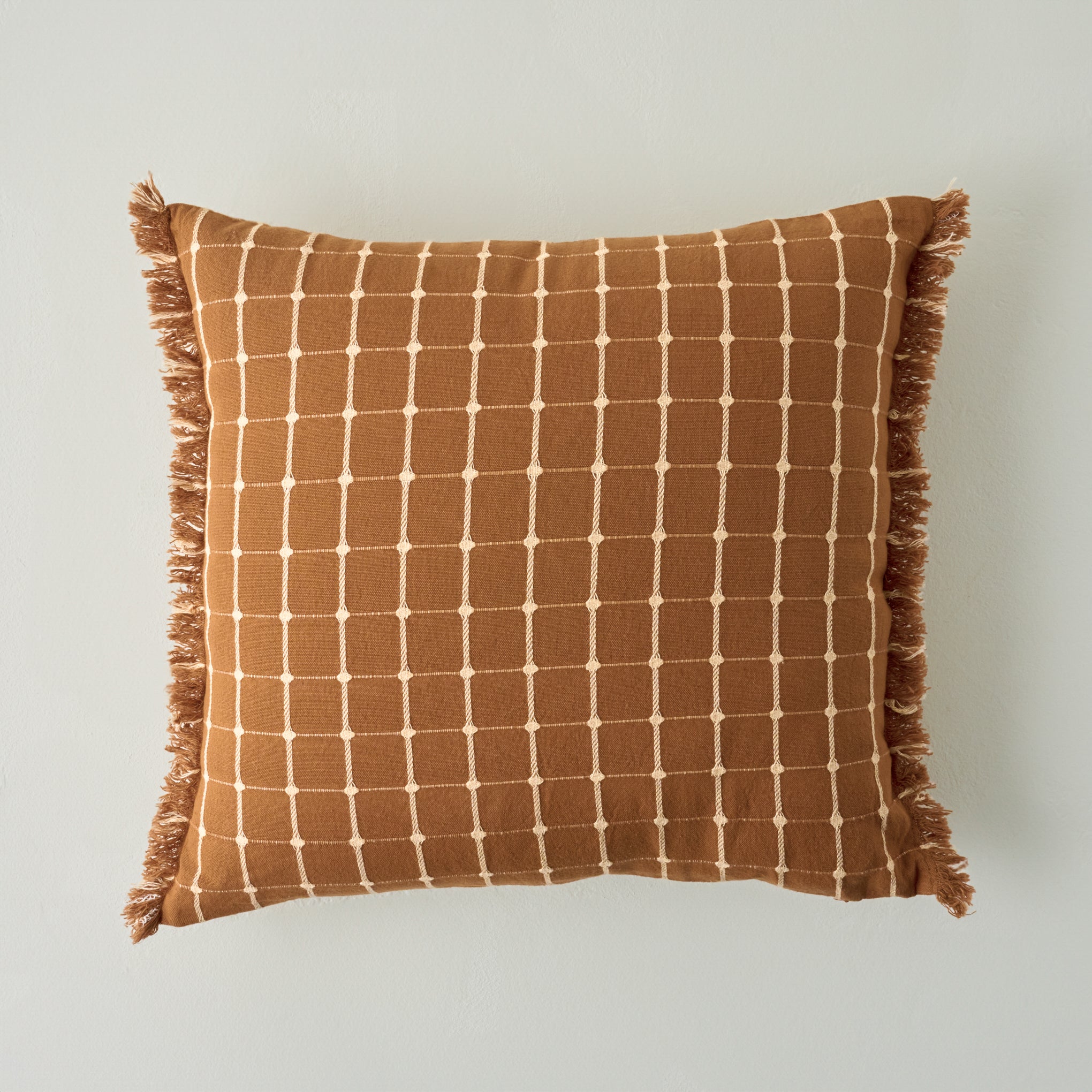 Oakley Russet Textured Grid Pillow $48.00