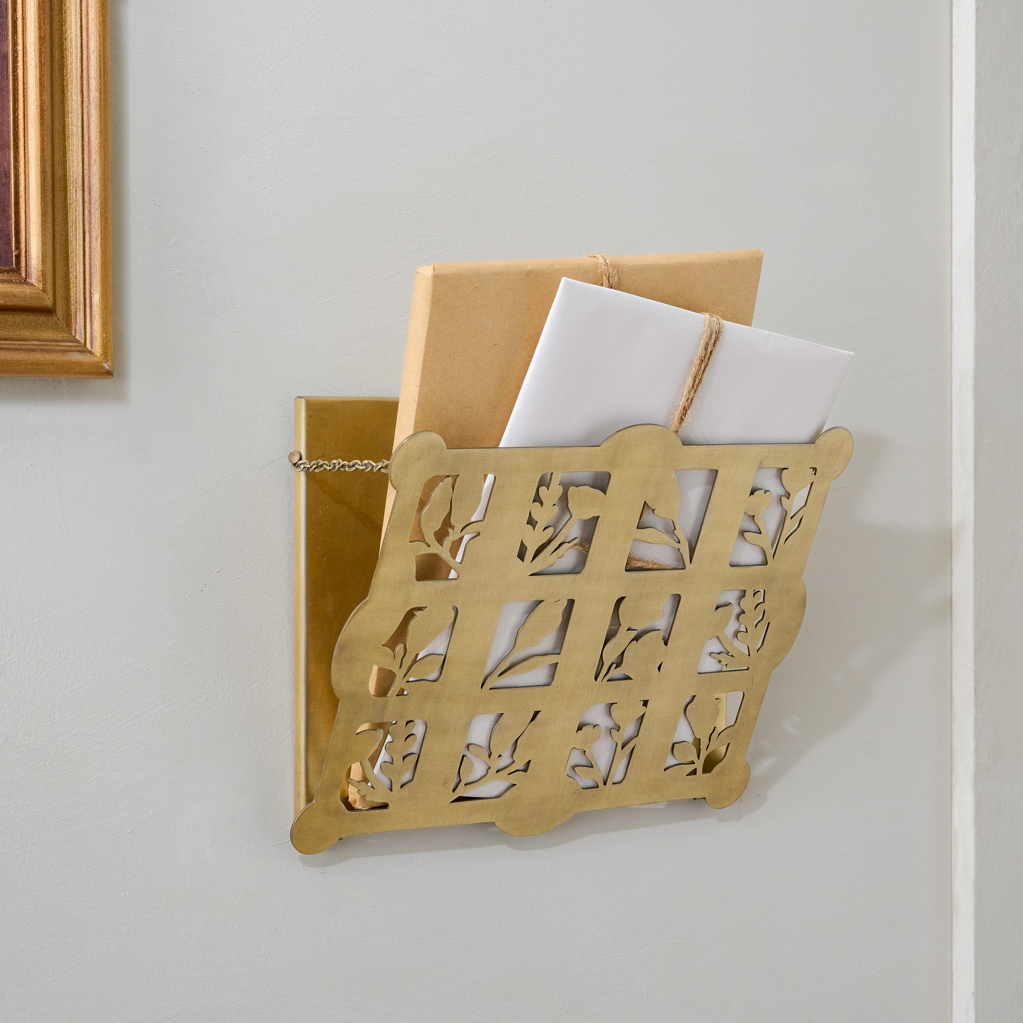 Shadow Floral Brass Wall Pocket On sale for $39.99, discounted from $58.00