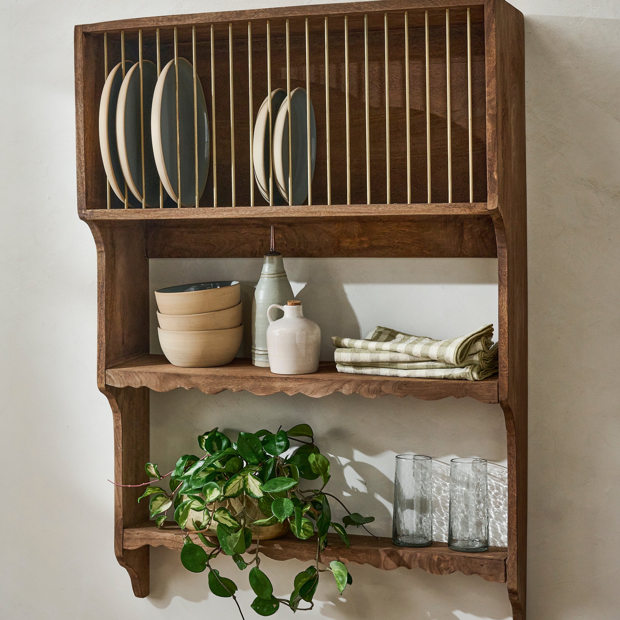 Quinn Wooden Dish Cabinet
