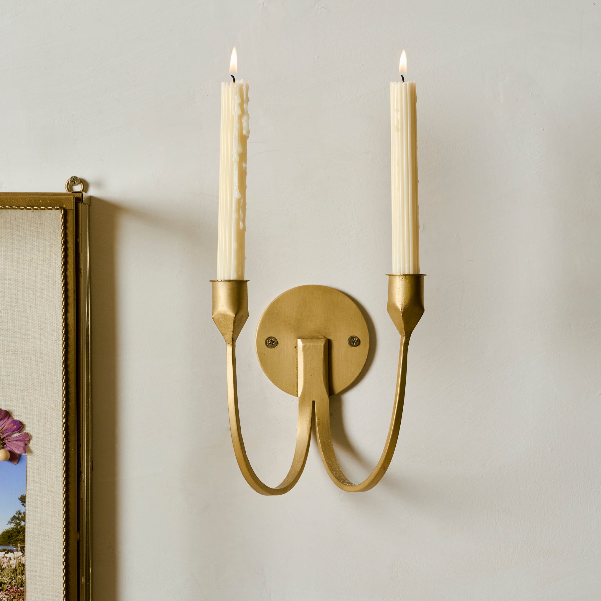Julian Double Wall Sconce in brass $48.00
