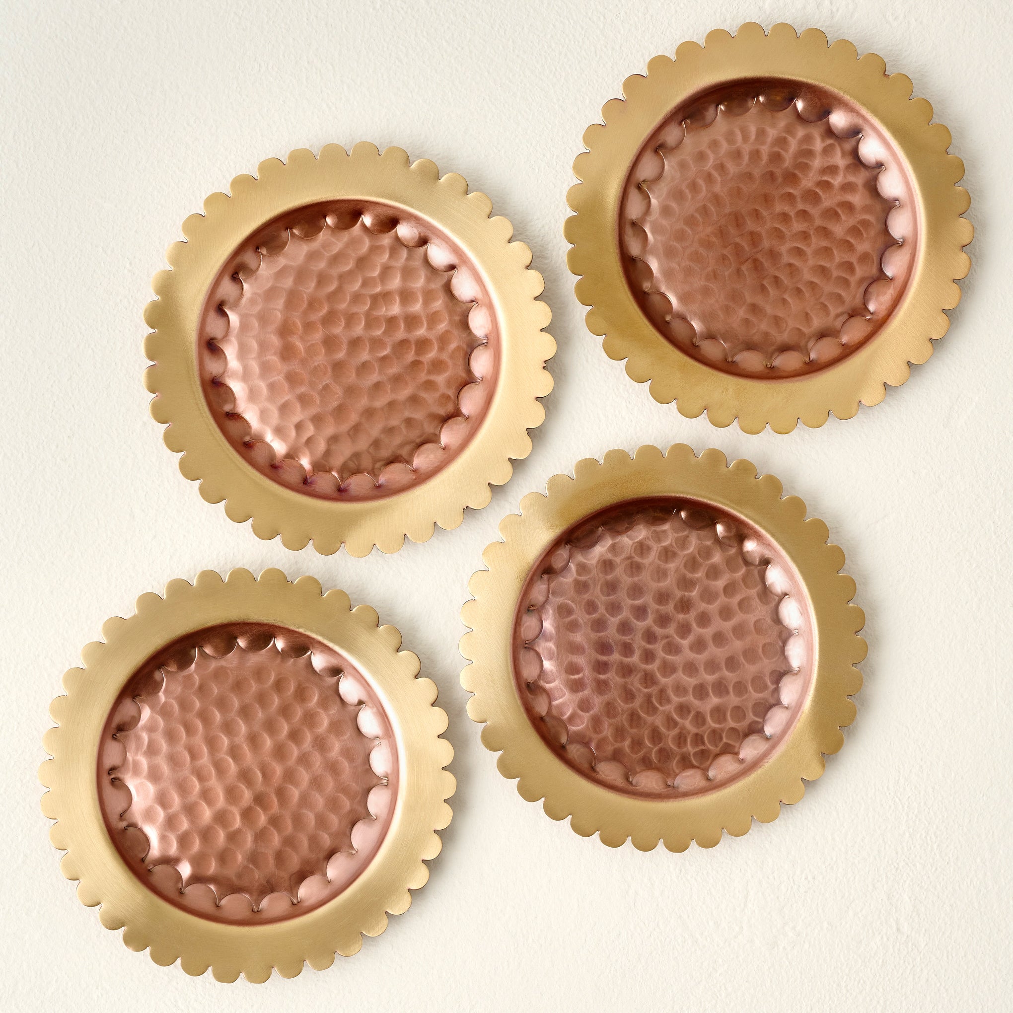 Magnolia Copper + Brass Coaster Set