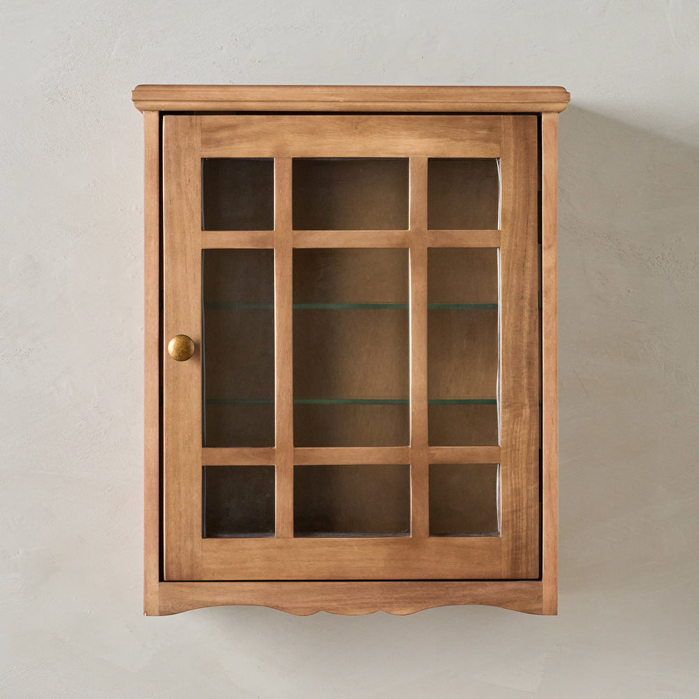 Antiqued Wood Spice Cabinet