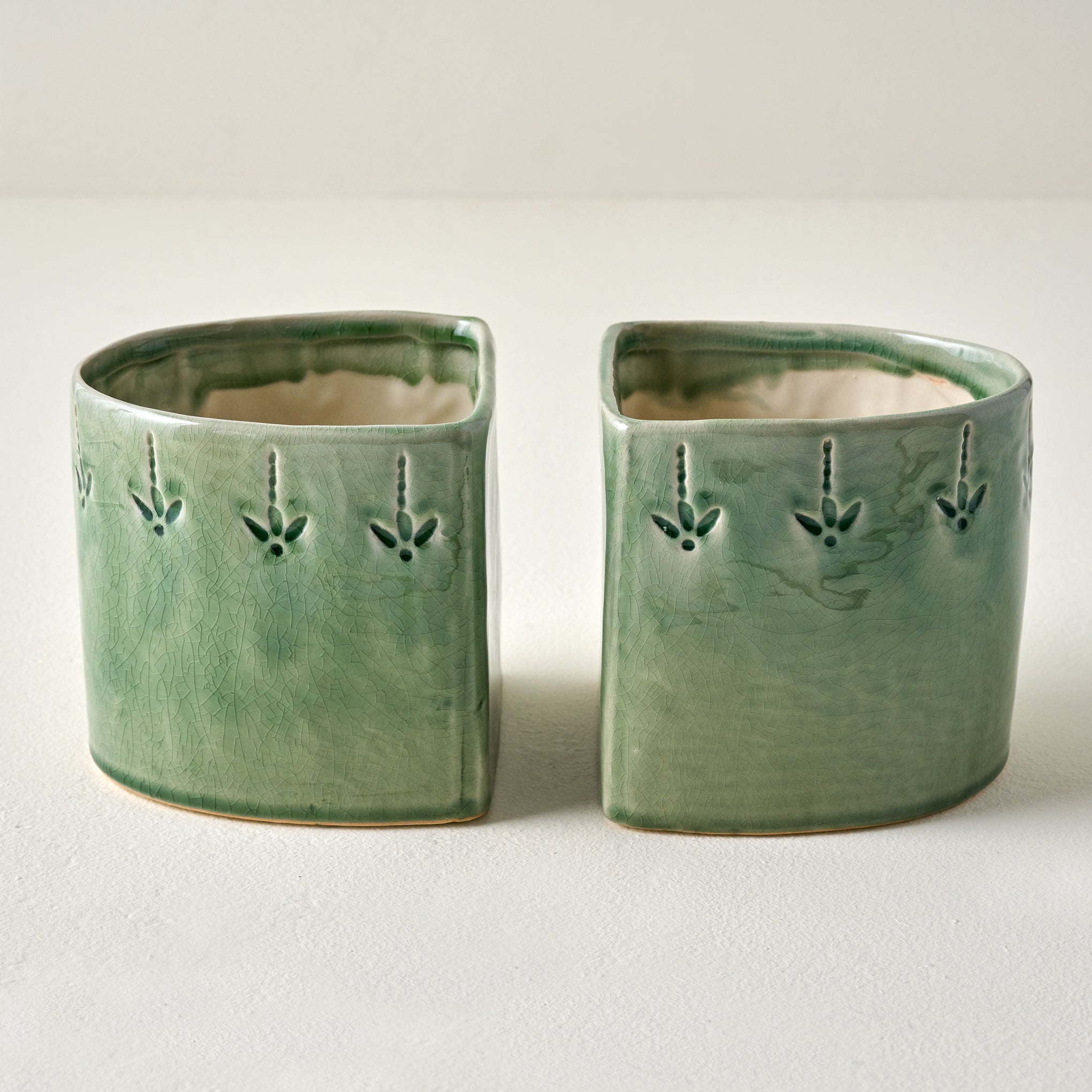 Floral Debossed Bookends $34.00