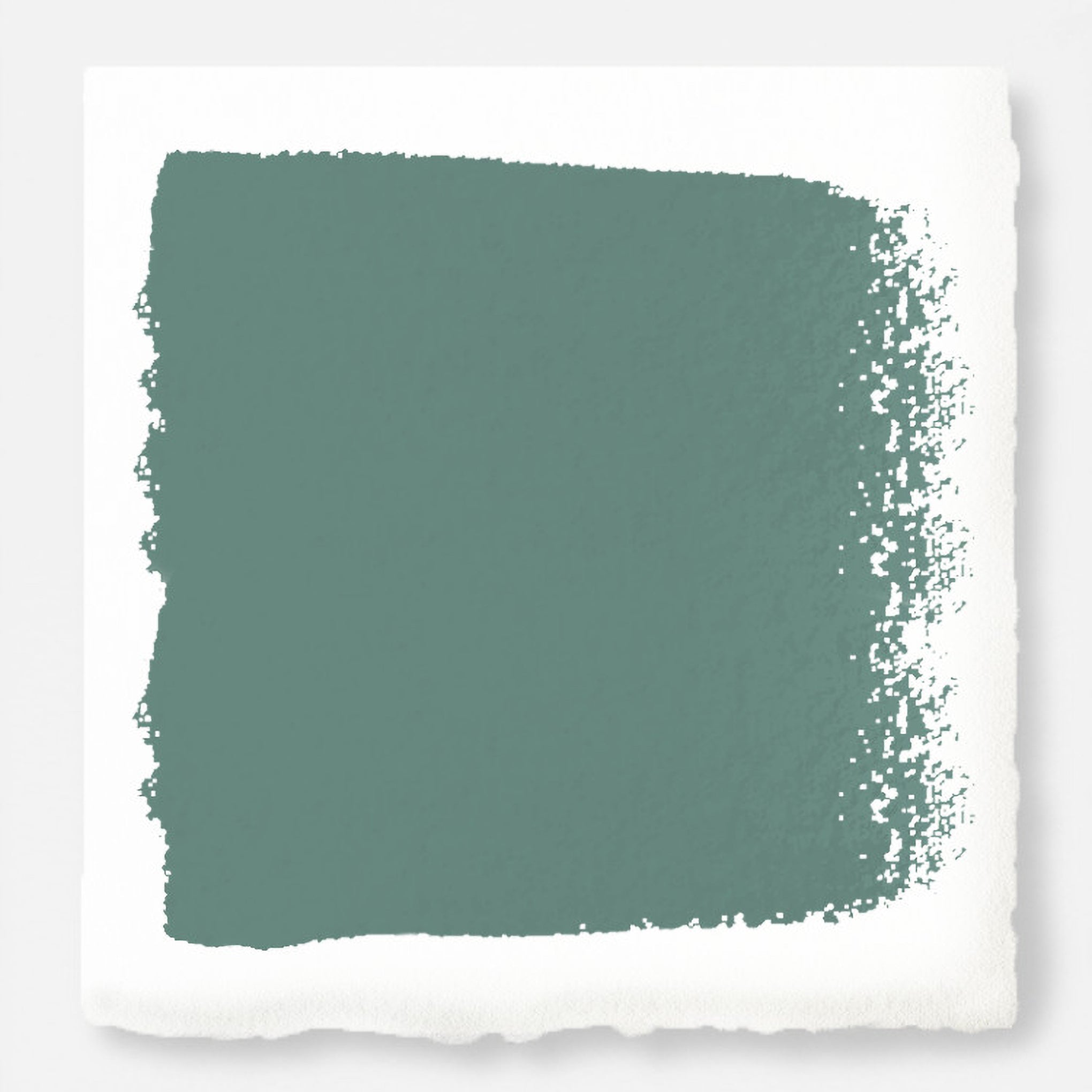 Dark aqua blue blended with a bit of ashy sage green paint named spontaneous