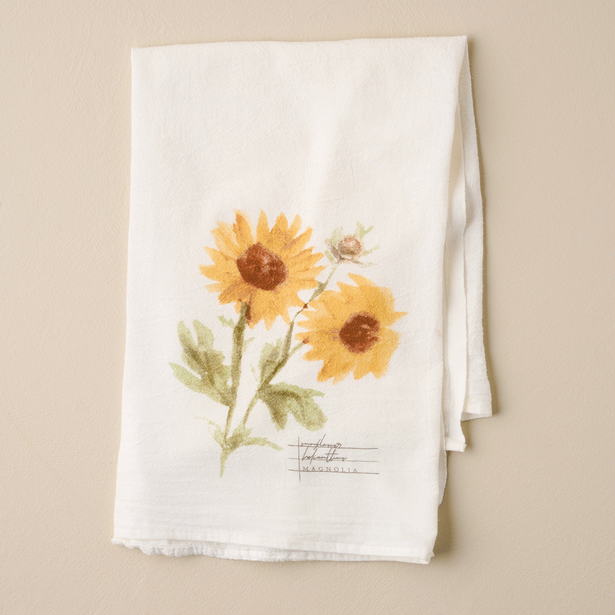 Magnolia Sunflower Tea Towel $16.00