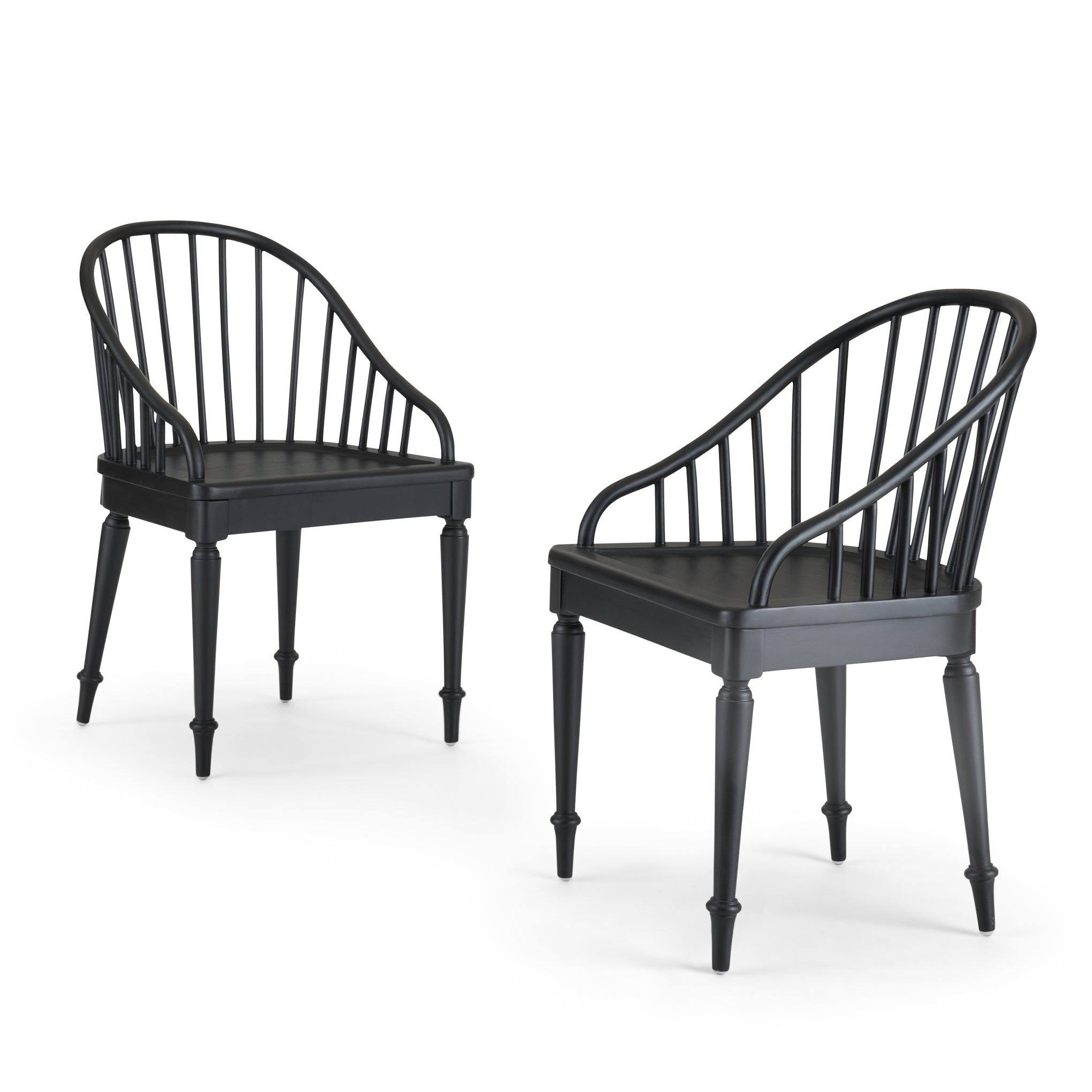 Carlotta Dining Chair set of two in black mahogany