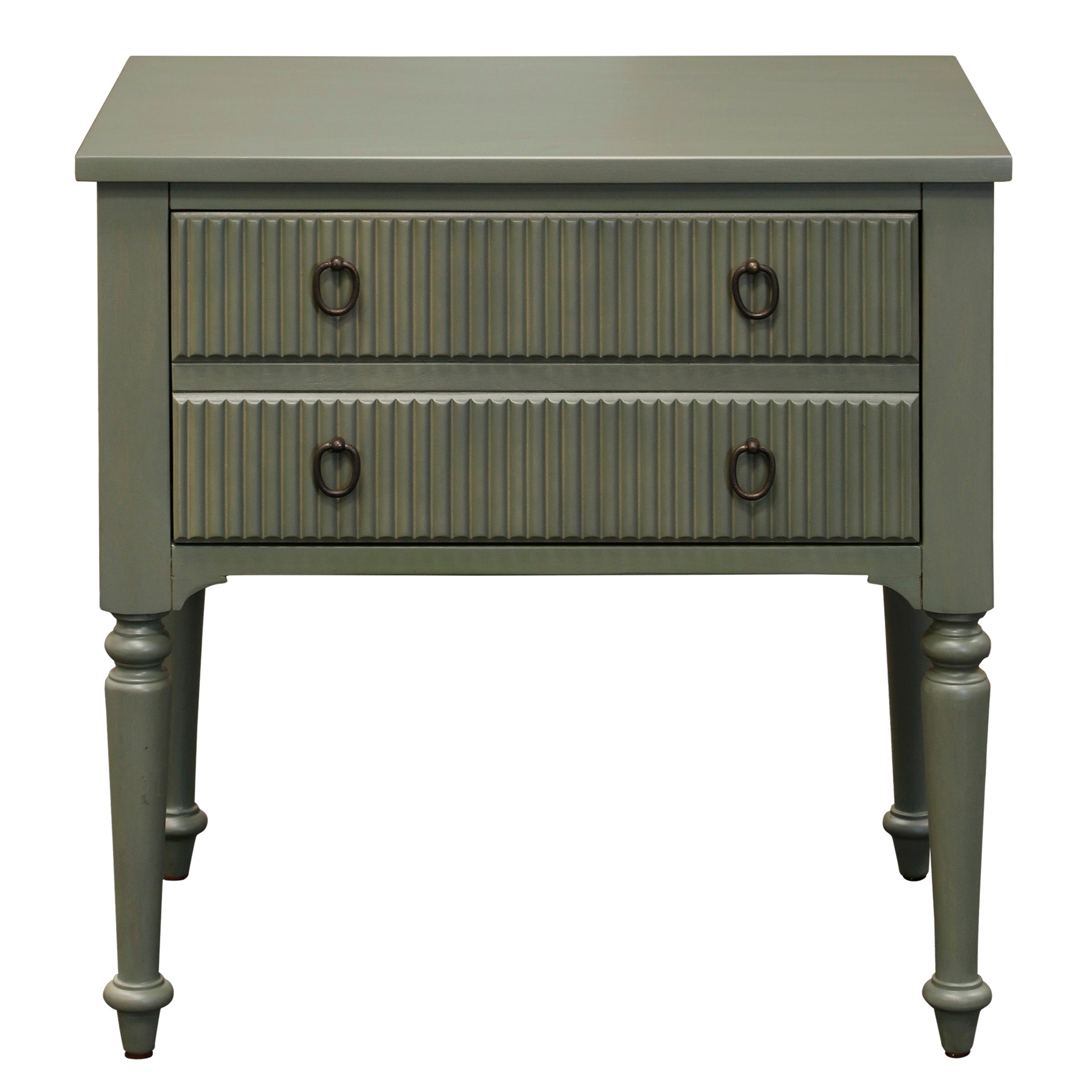 Corinne Reeded Nightstand front view