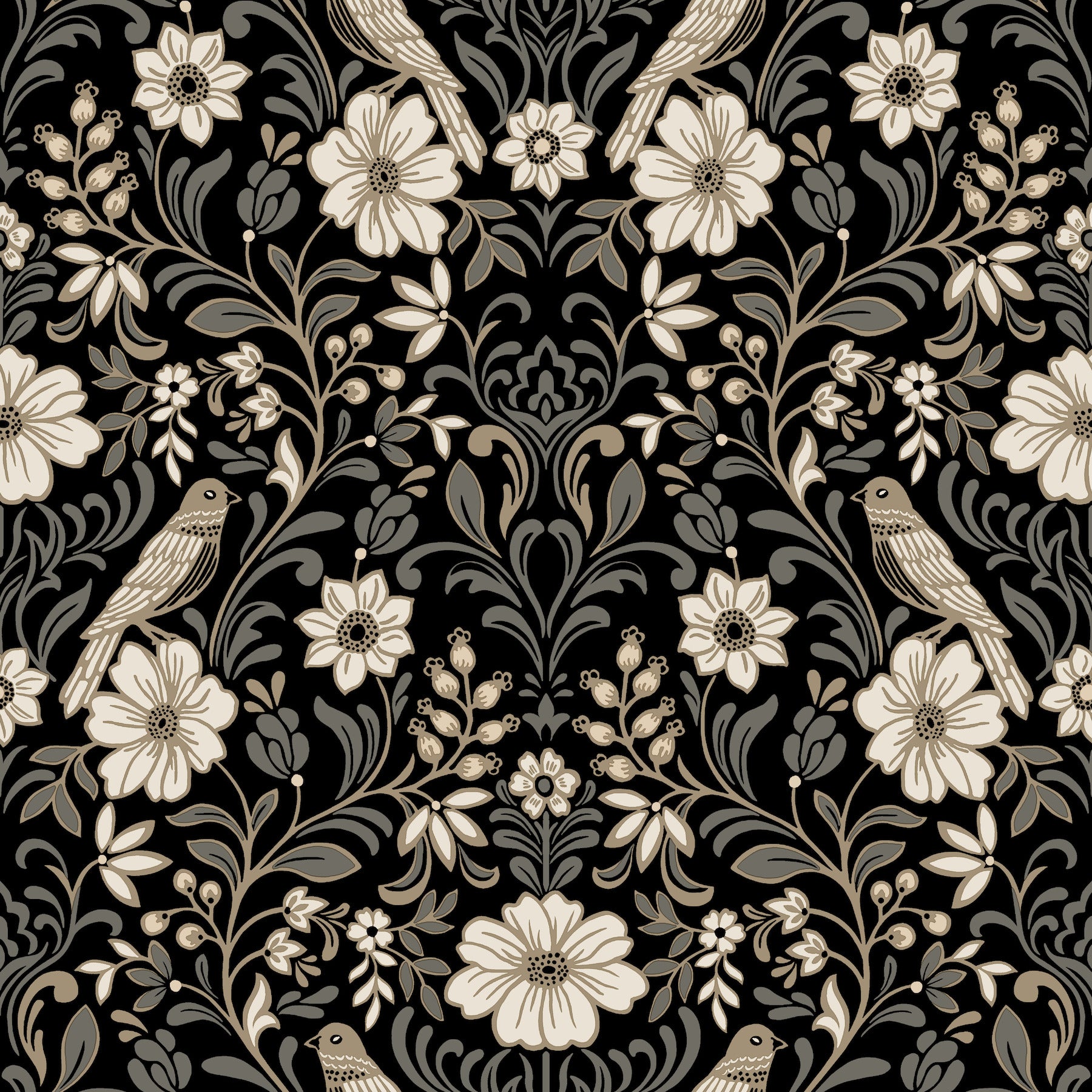 Colette Wallpaper in Black