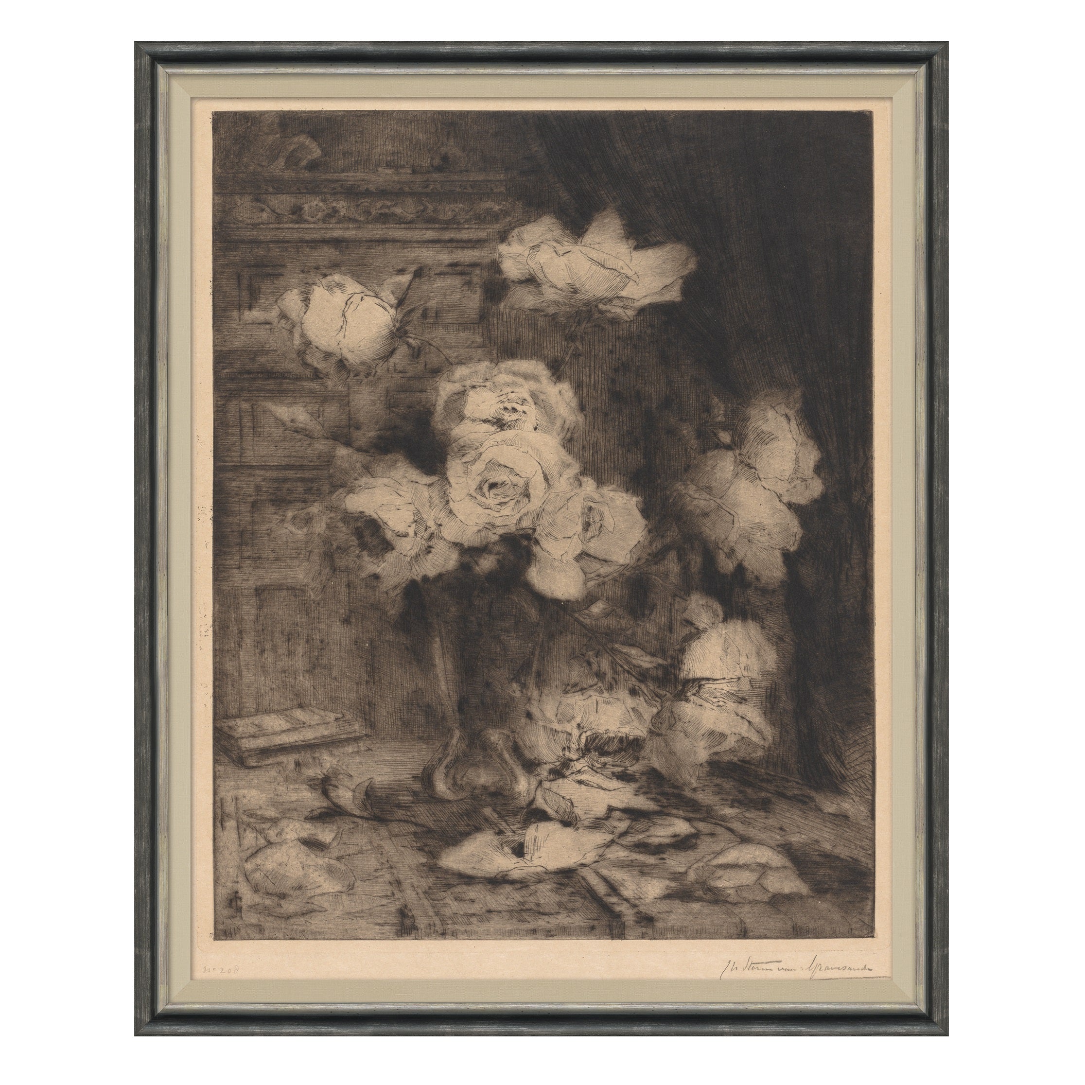Vintage Study of Roses On sale for $318.40, discounted from $398.00