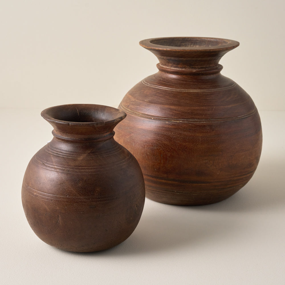 Small and Large Theo Aged Wood Vases Items range from $50.00 to $68.00