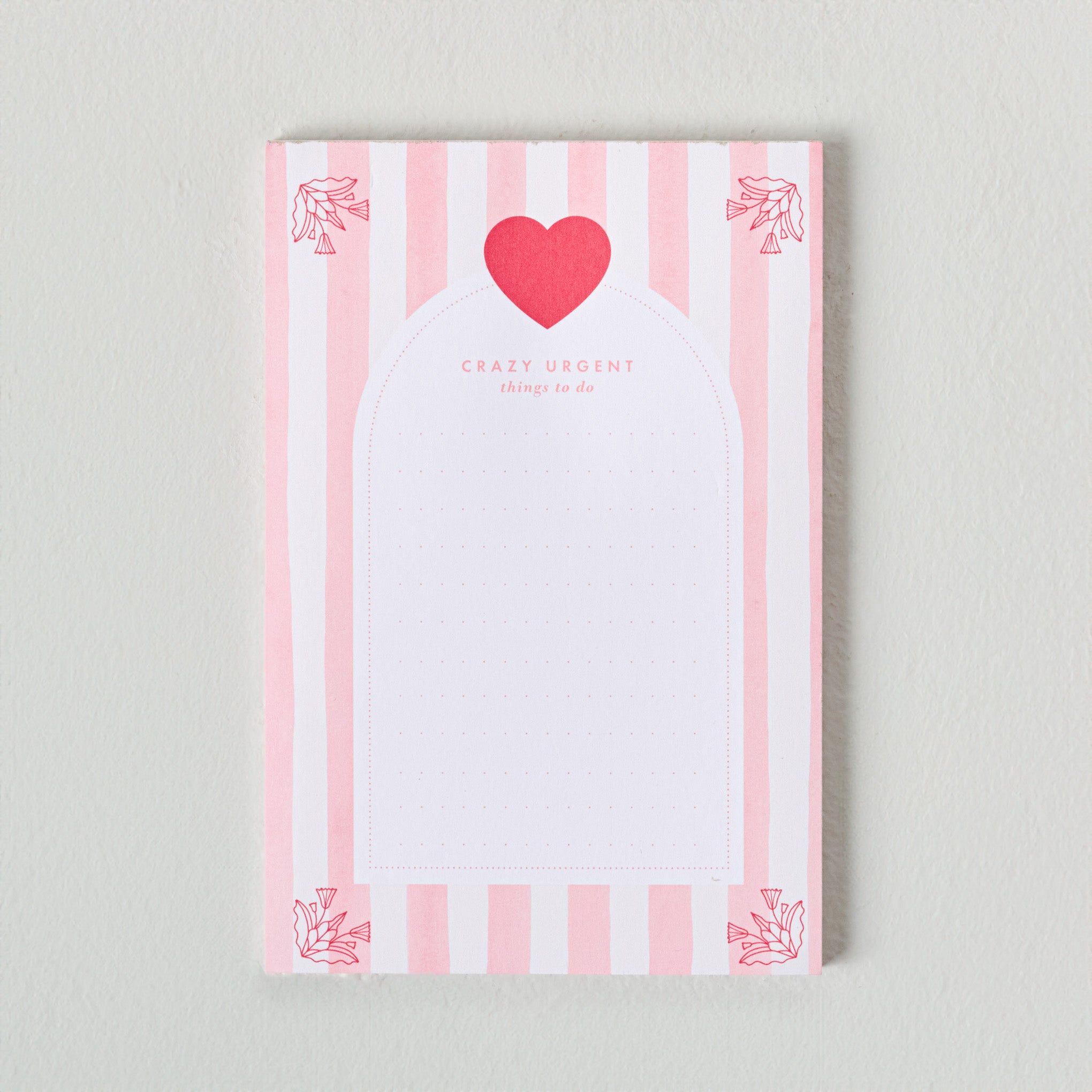 Heart Striped Notepad $8.00