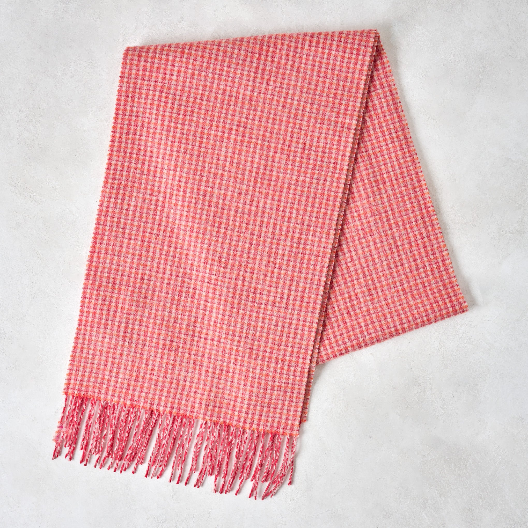 Berry Check Lambswool Scarf On sale for $39.99, discounted from $72.00