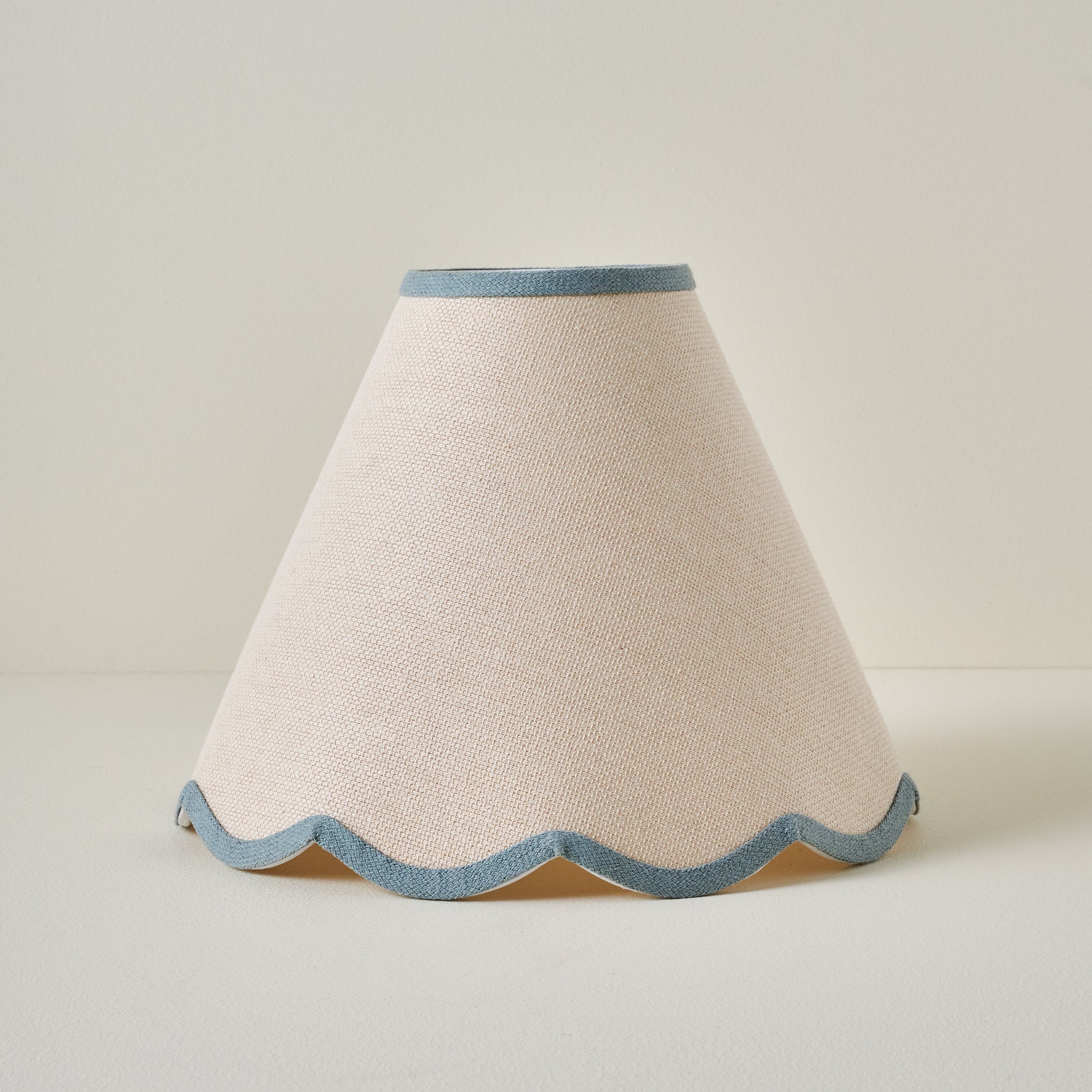 Blue Wavy Trim Linen Shade $68.00