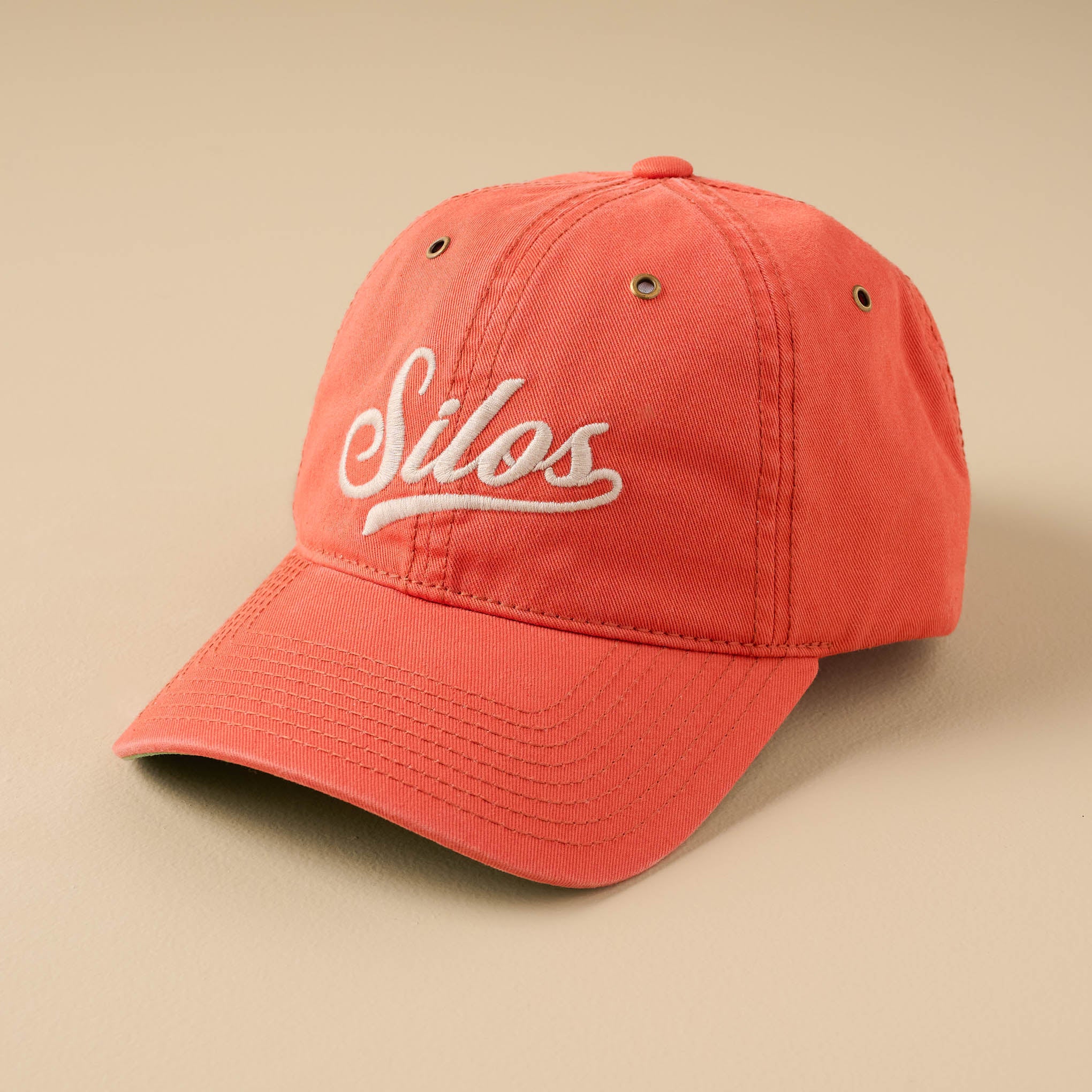 Silos Distressed Orange Baseball Hat