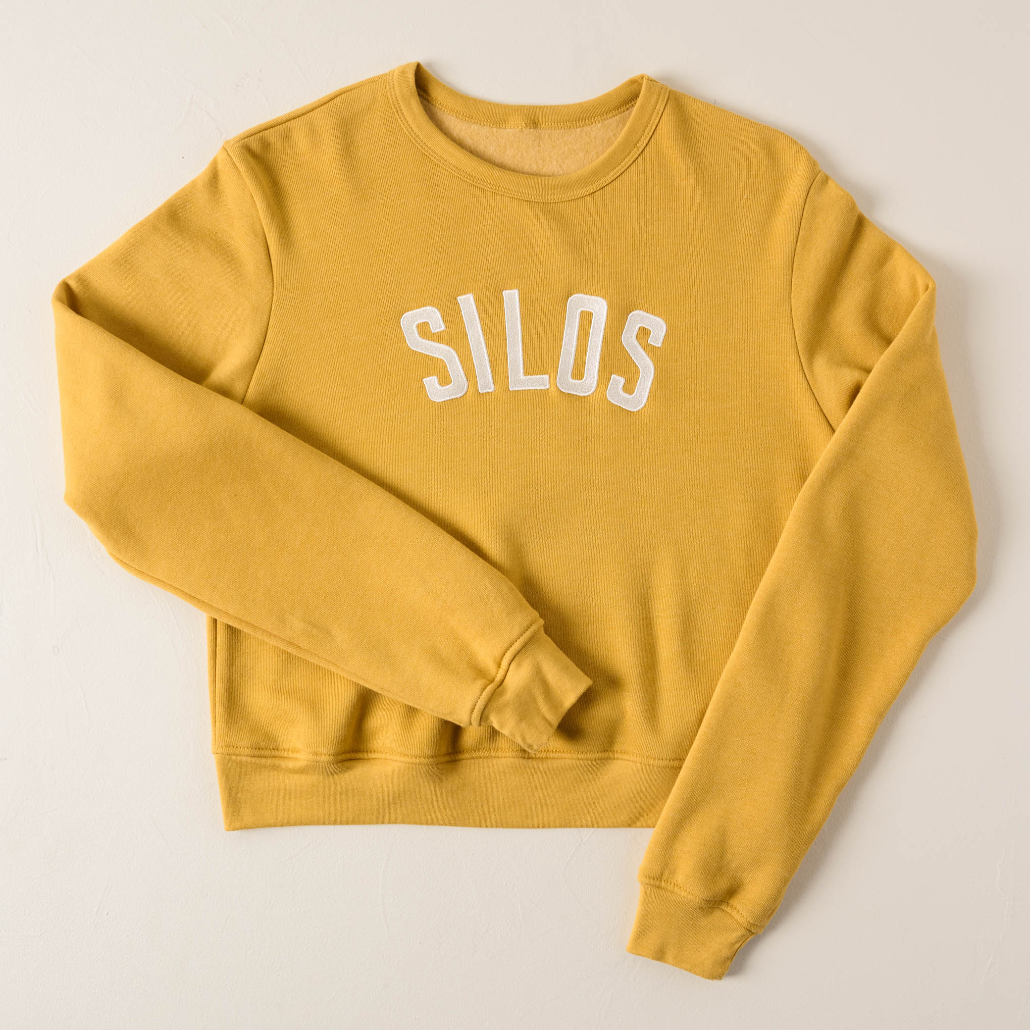 Silos Embroidered Heather Mustard Sweatshirt On sale for $54.40, discounted from $68.00