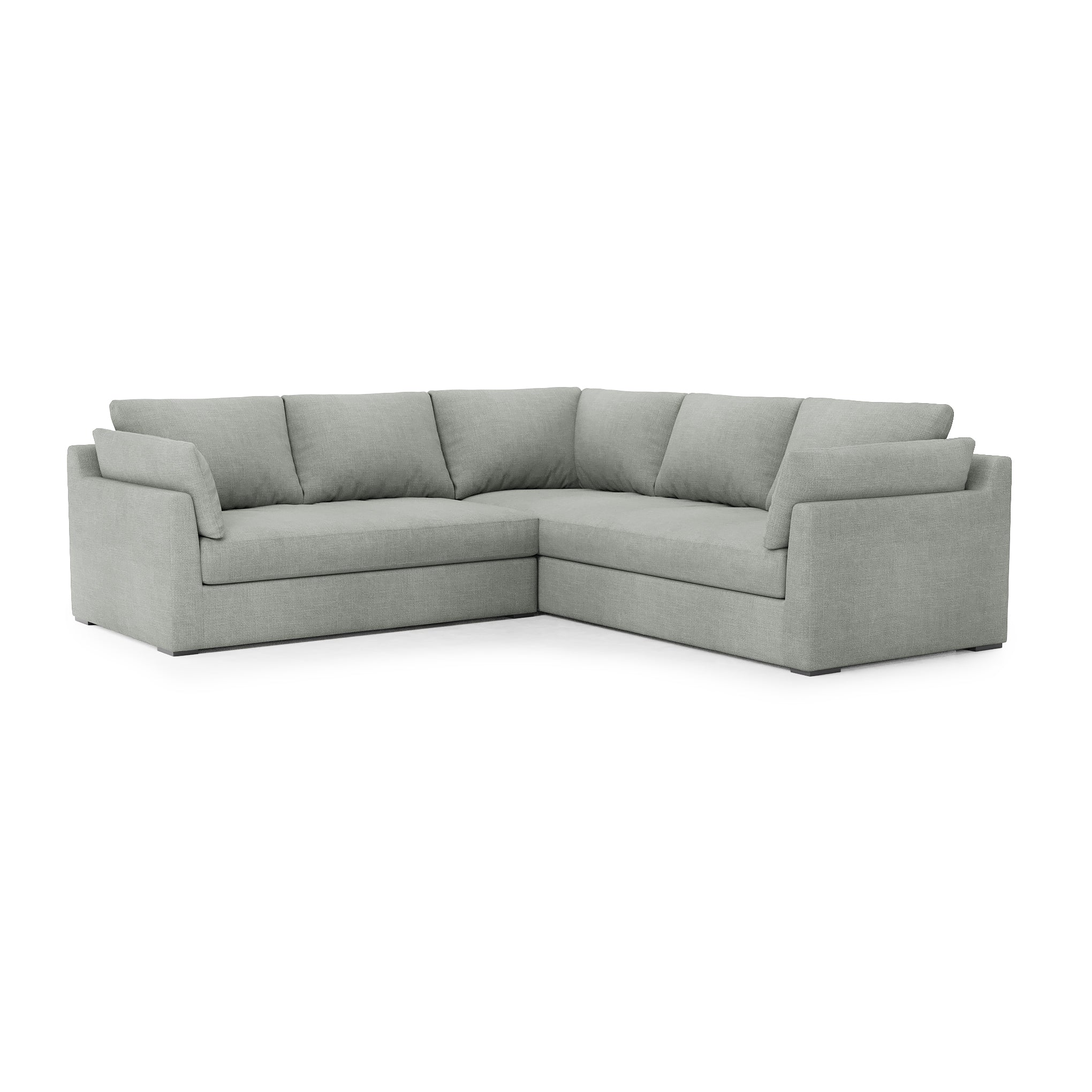 Serene Sectional dove grey linen