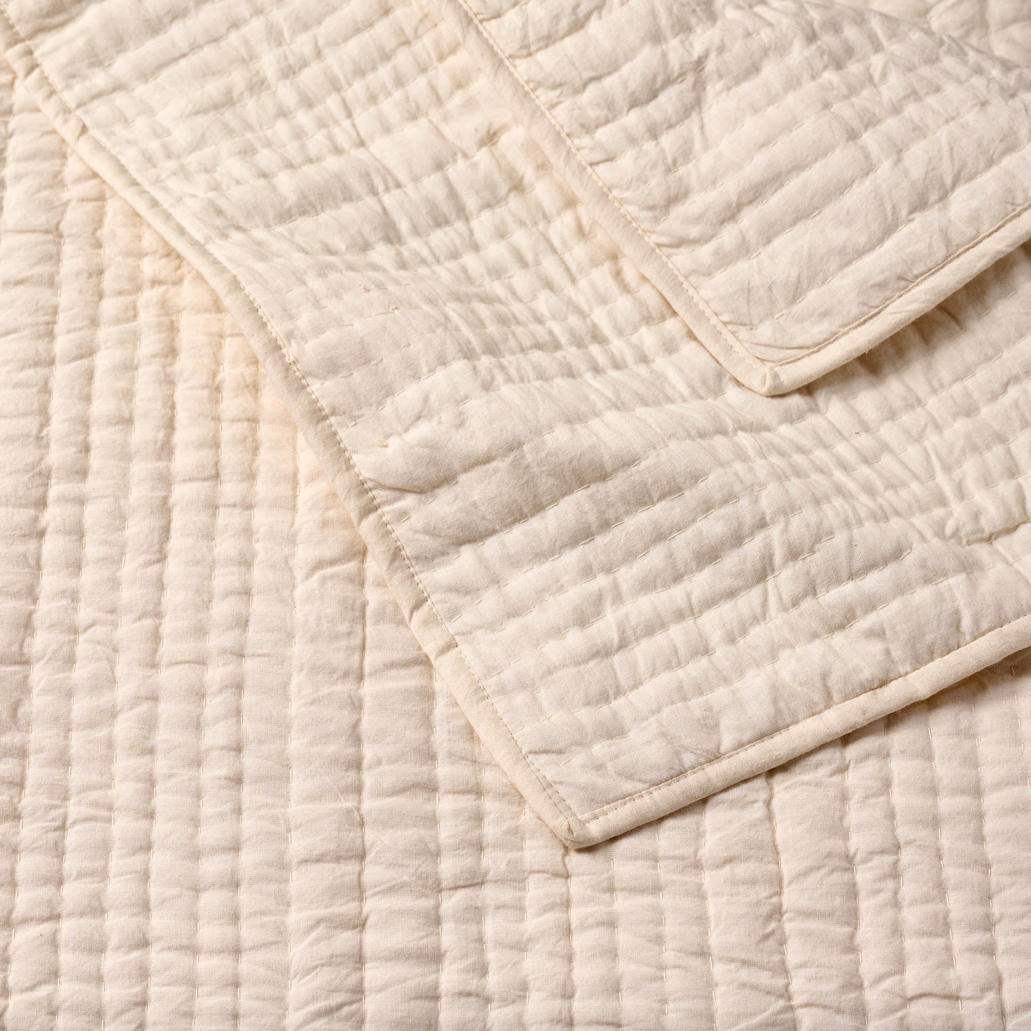 top view of Stonewashed White Grey Pebbled Quilt On sale for $124.99, discounted from $180.00