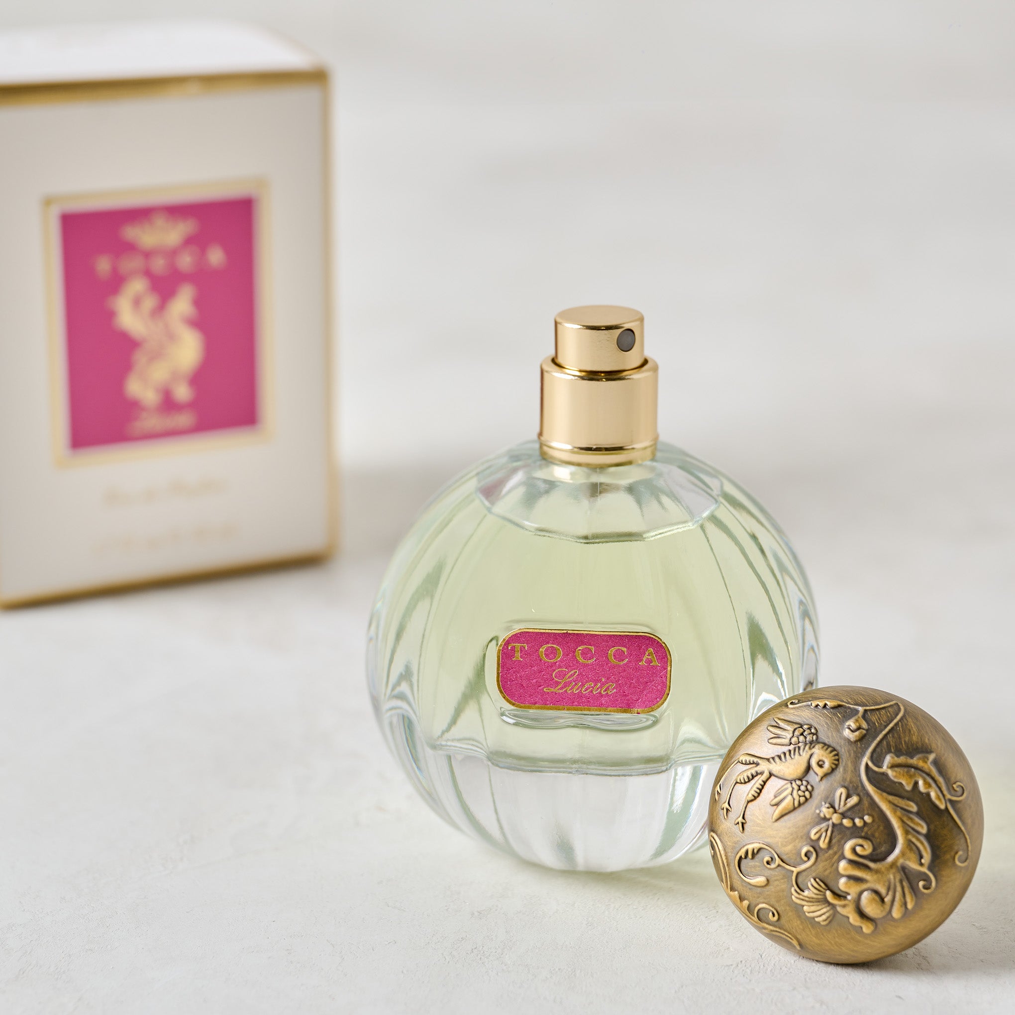 Tocca Eau de Parfum Lucia 50ml shown with box in the back