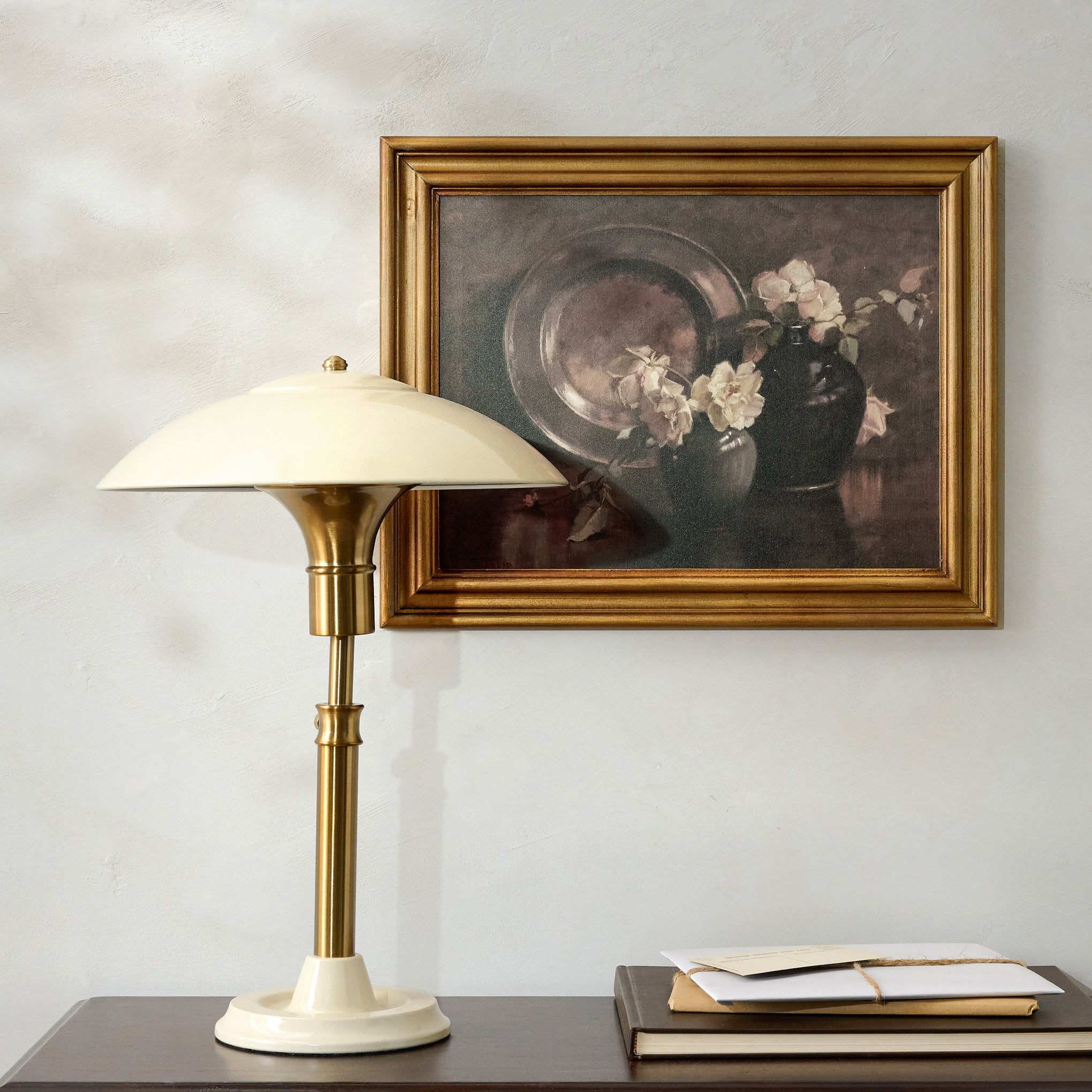 Lambert Task Lamp - Cream, Shown on table $198.00