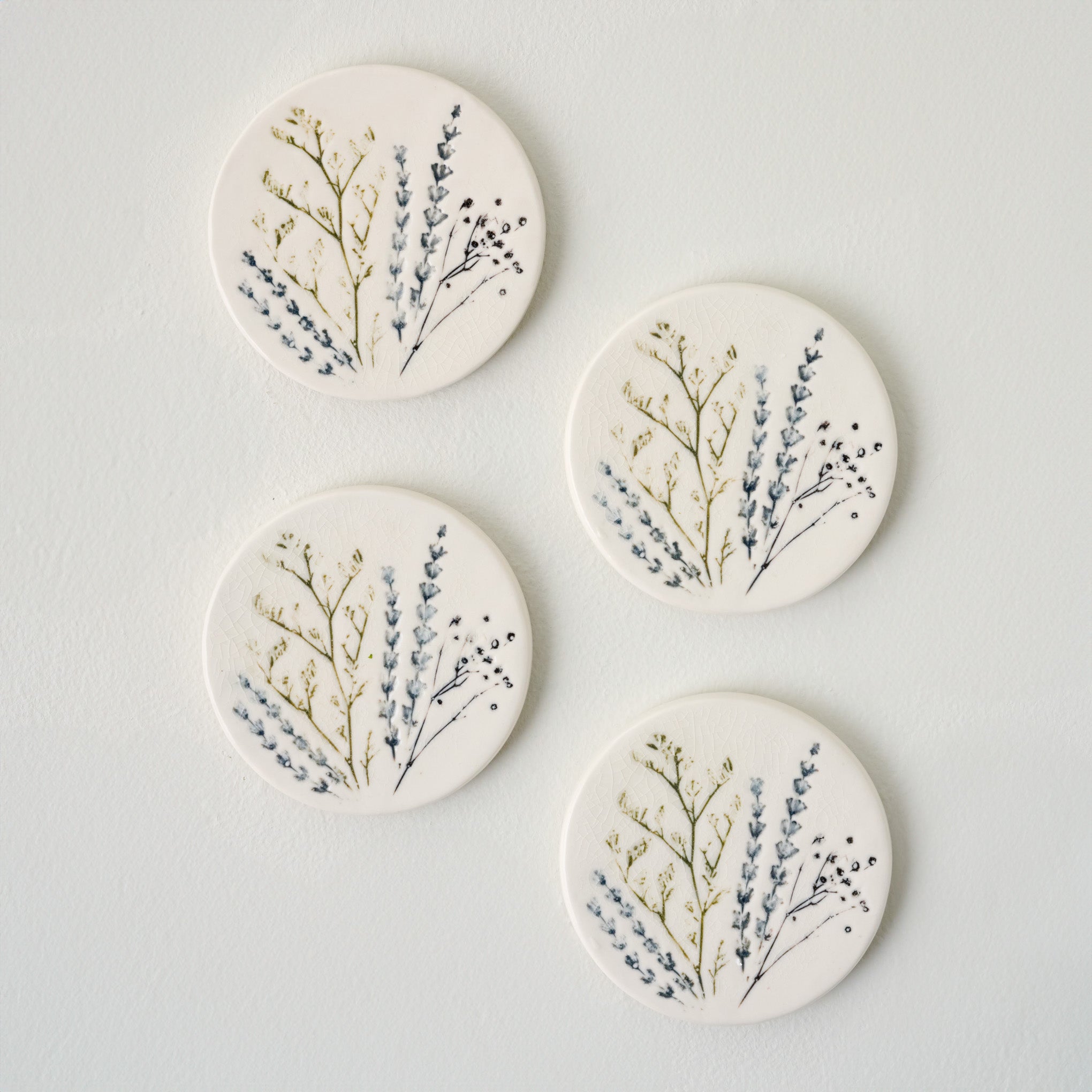 Pressed Floral Coaster Set of Four $20.00