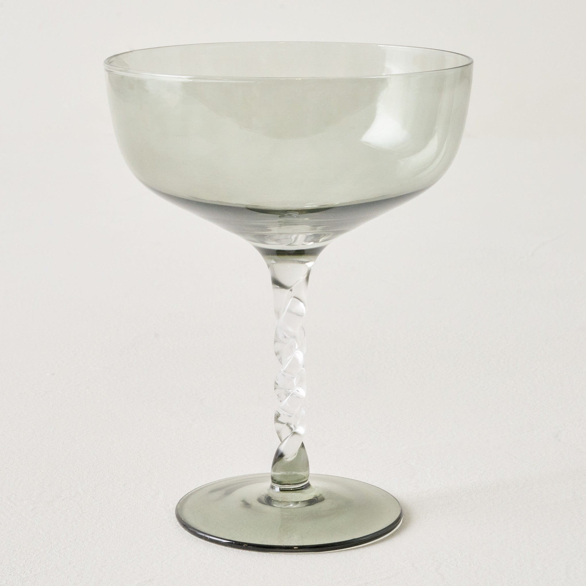 Juliette Sage Twisted Coupe Glass On sale for $9.99, discounted from $16.00