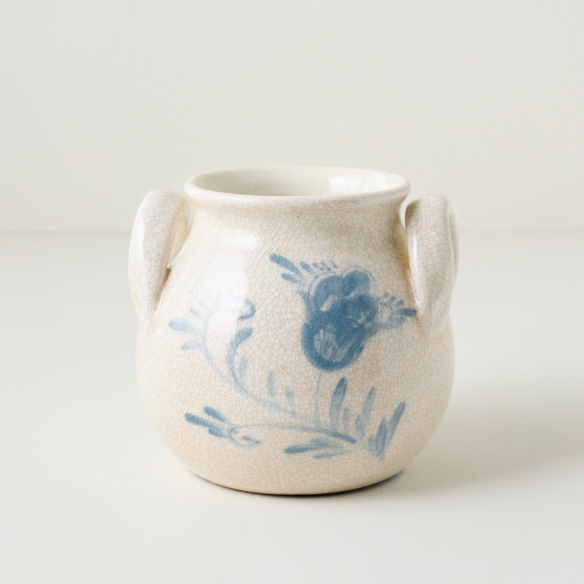Caroline Light Blue Hand-Painted Vase