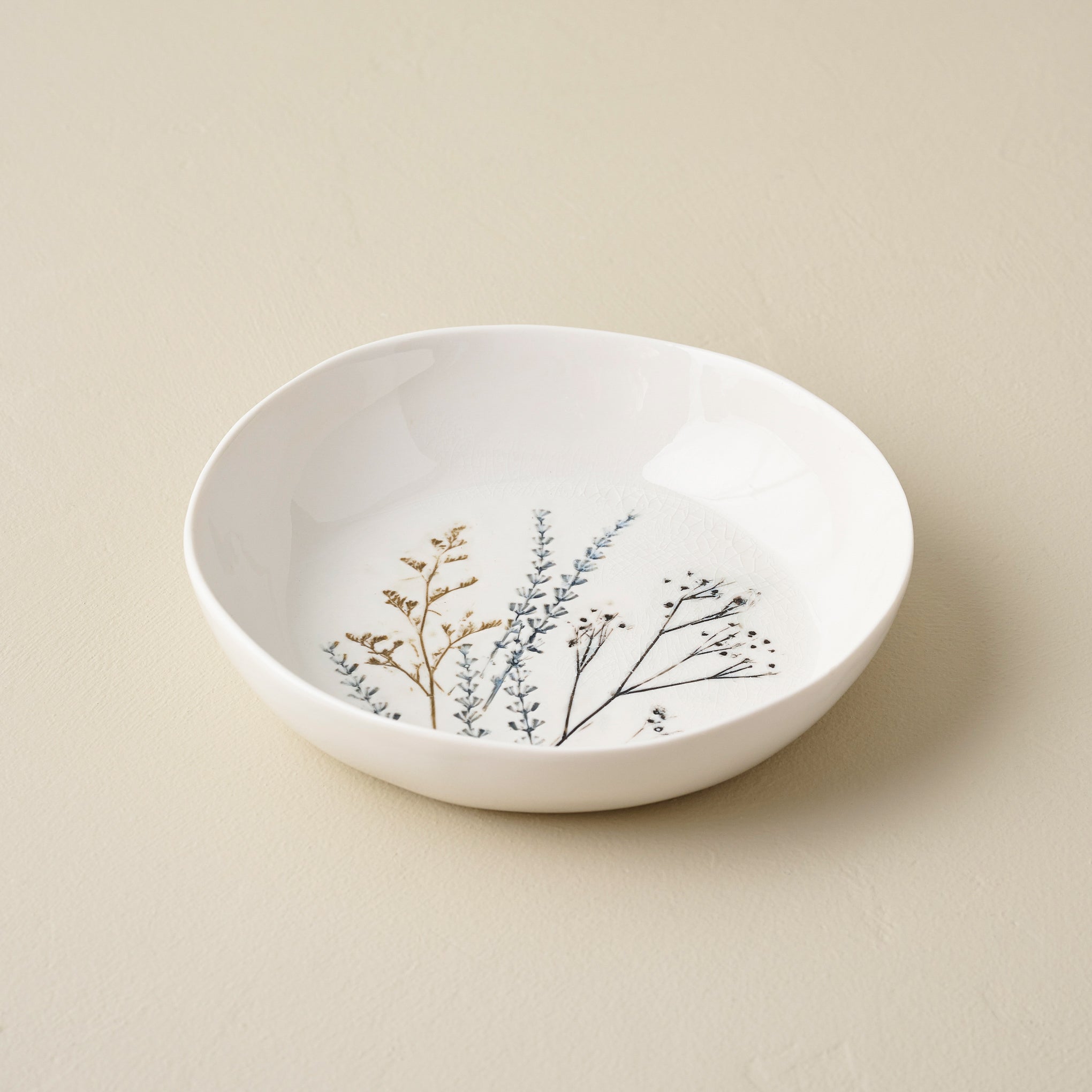 Pressed Floral Pasta Bowl $20.00