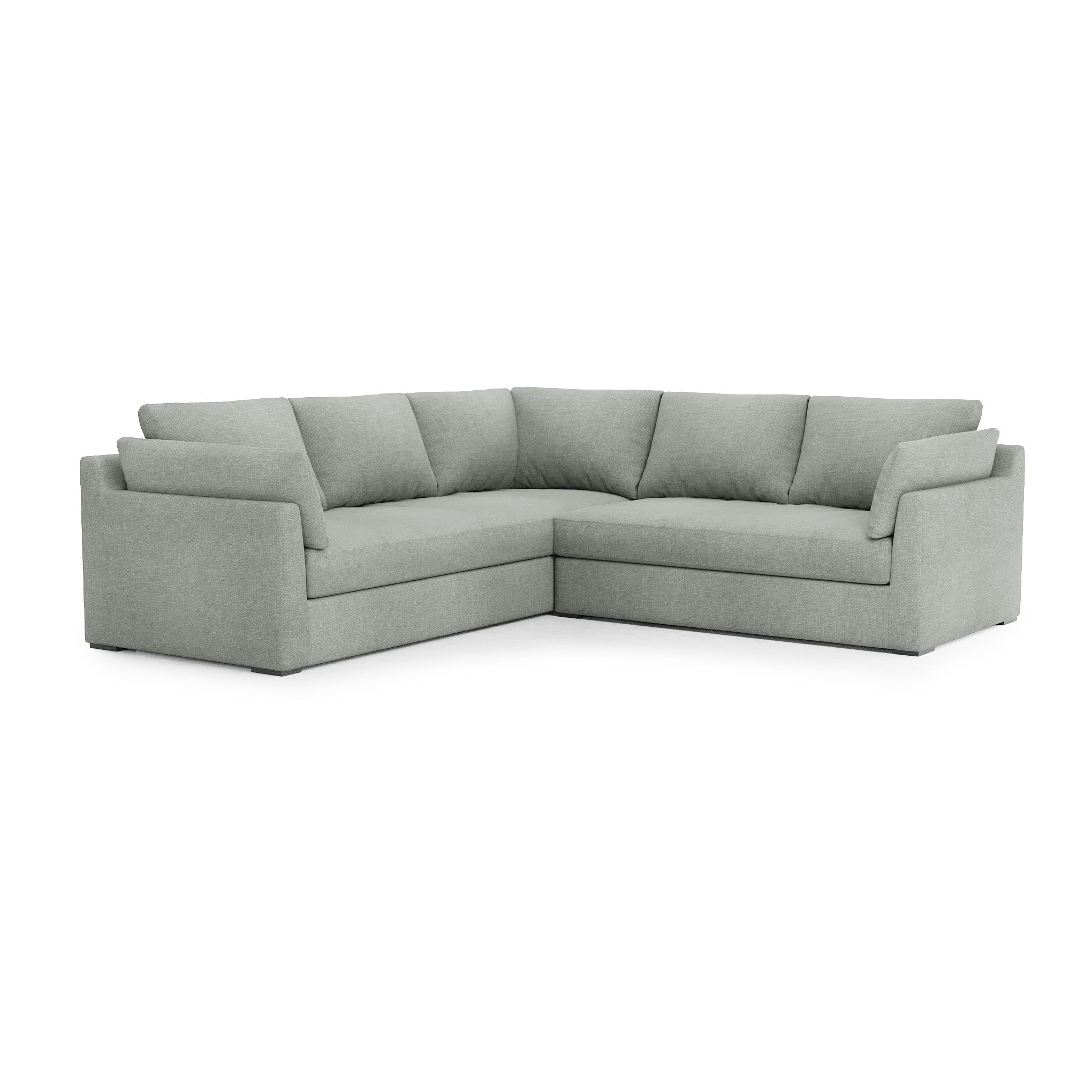 Serene Sectional dove grey linen left corner $6999.00