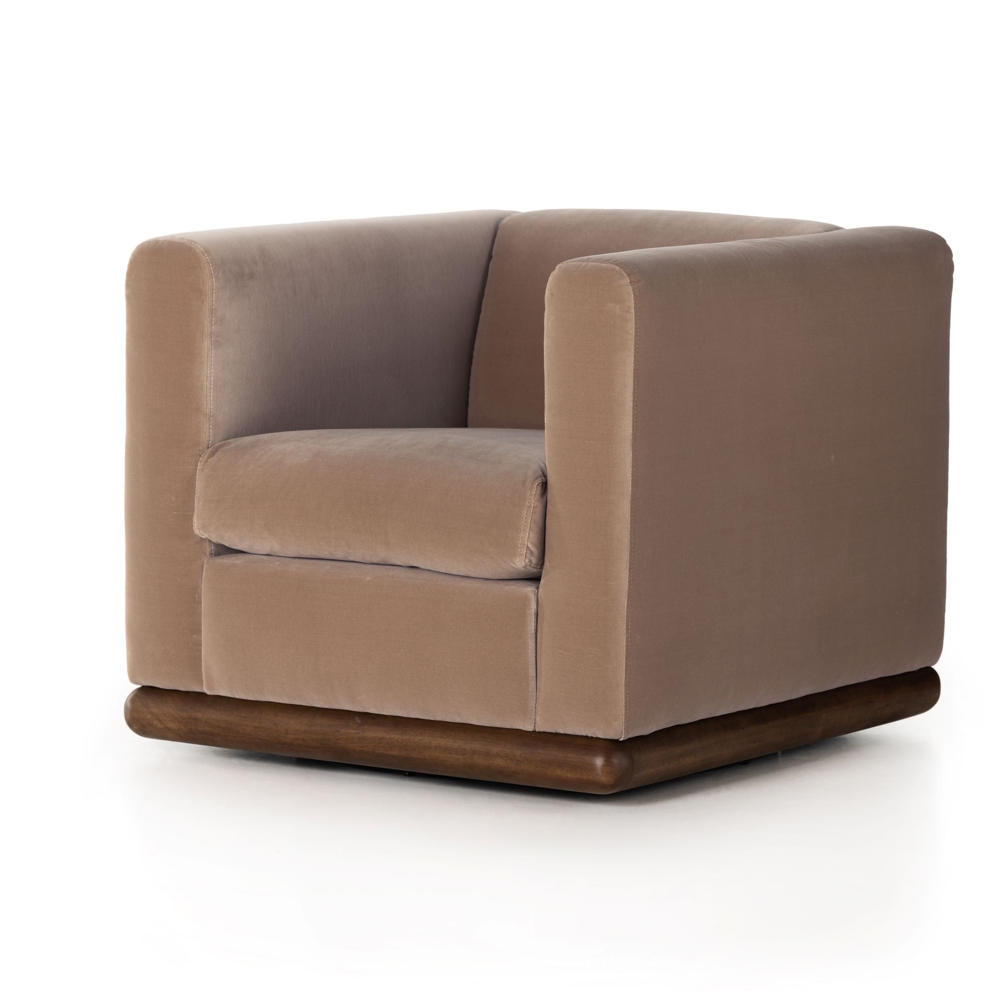 Marieta Swivel Chair close up angled 