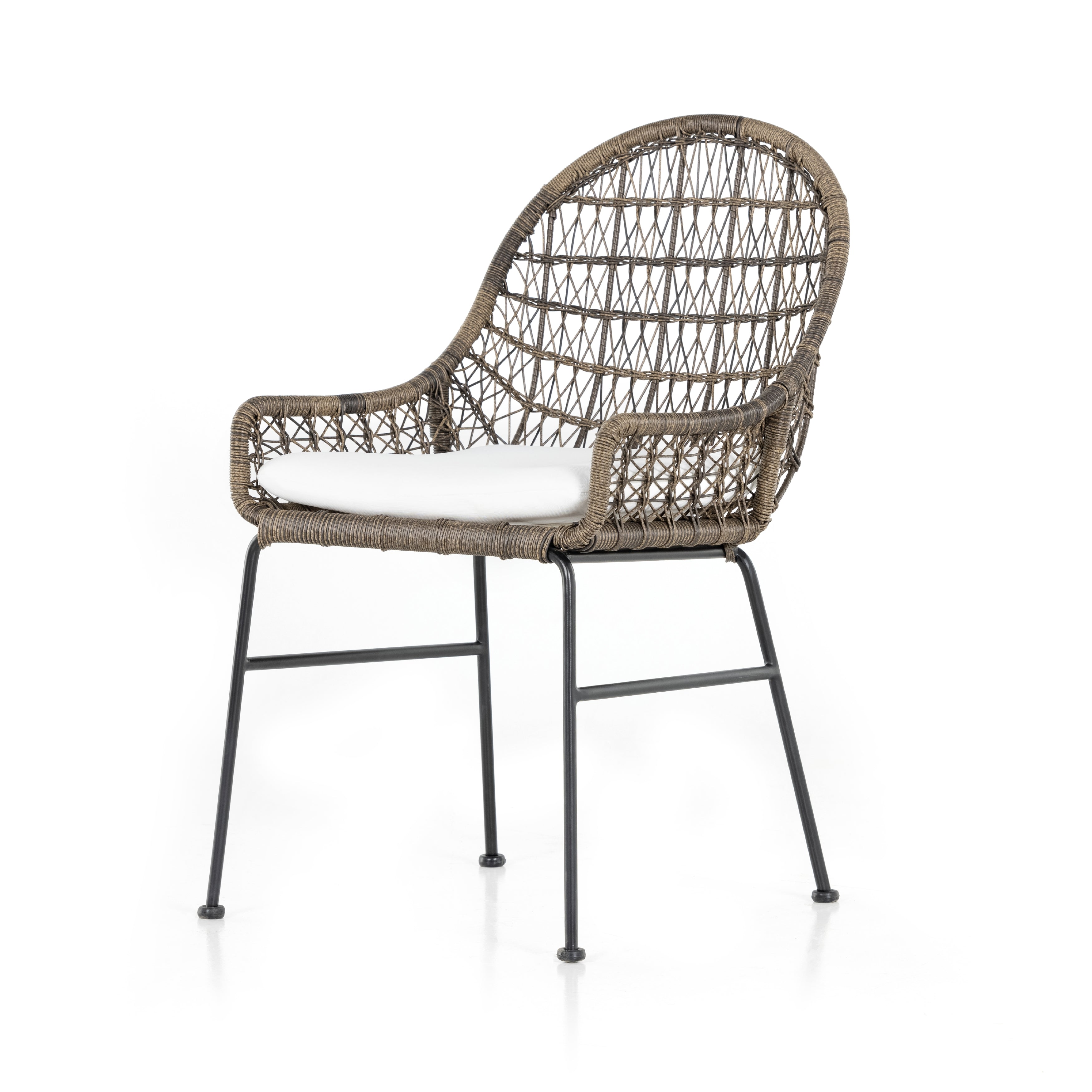 sylvie wicker outdoor cushioned dining chair for magnolia