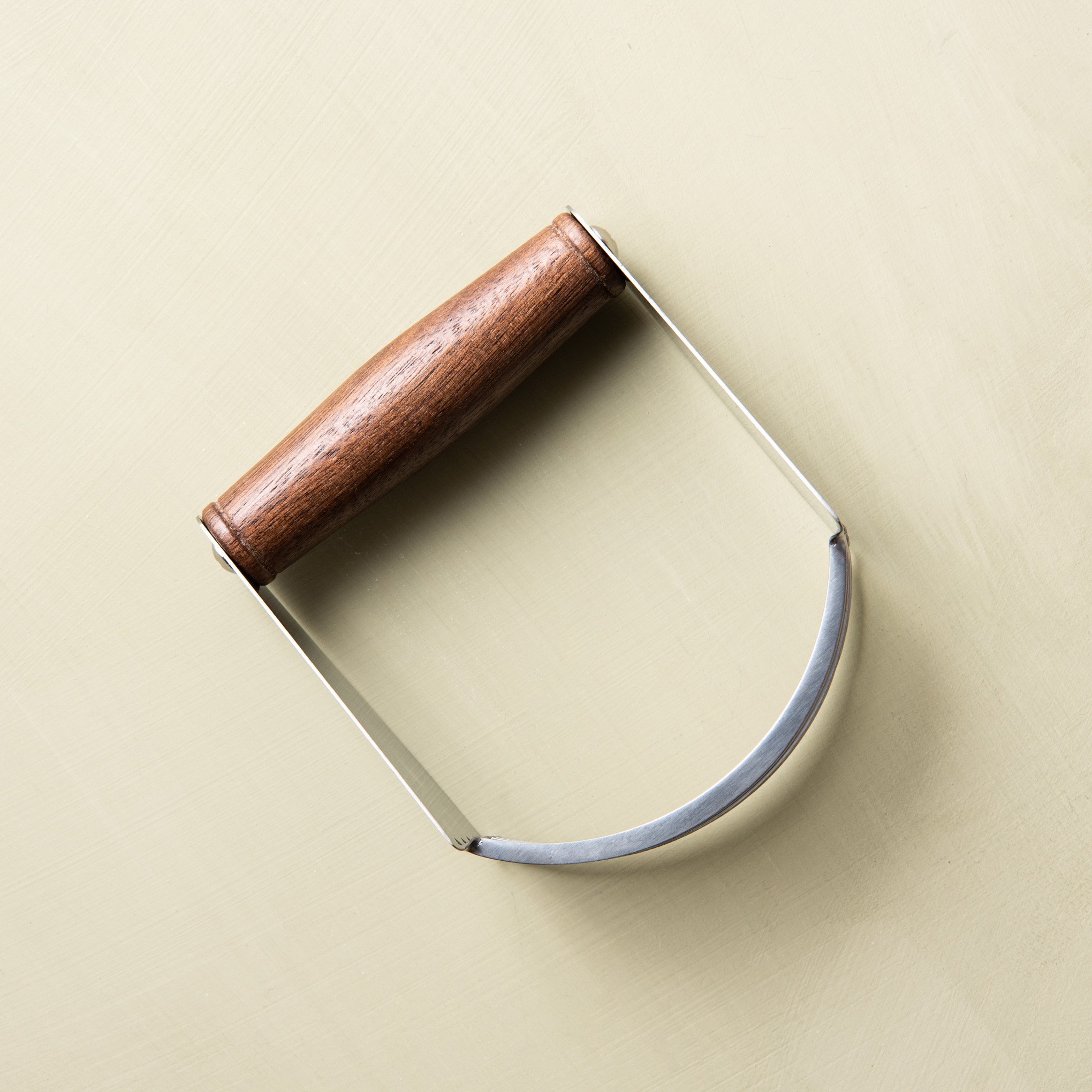 stainless steel pastry blender with walnut wood handle $14.00